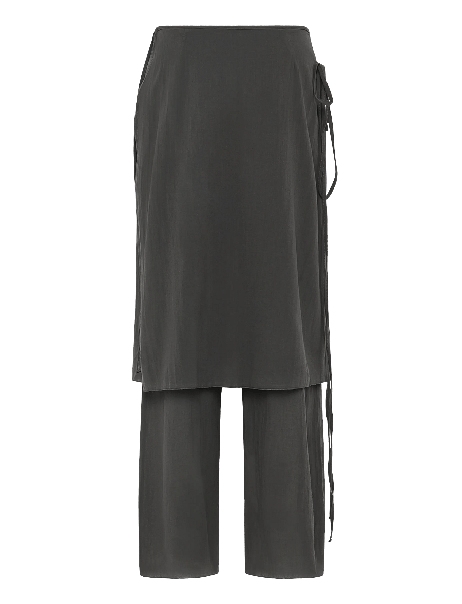 Weekday - Transparent Skirt Trousers - bukser med brede ben - grey dark - 2