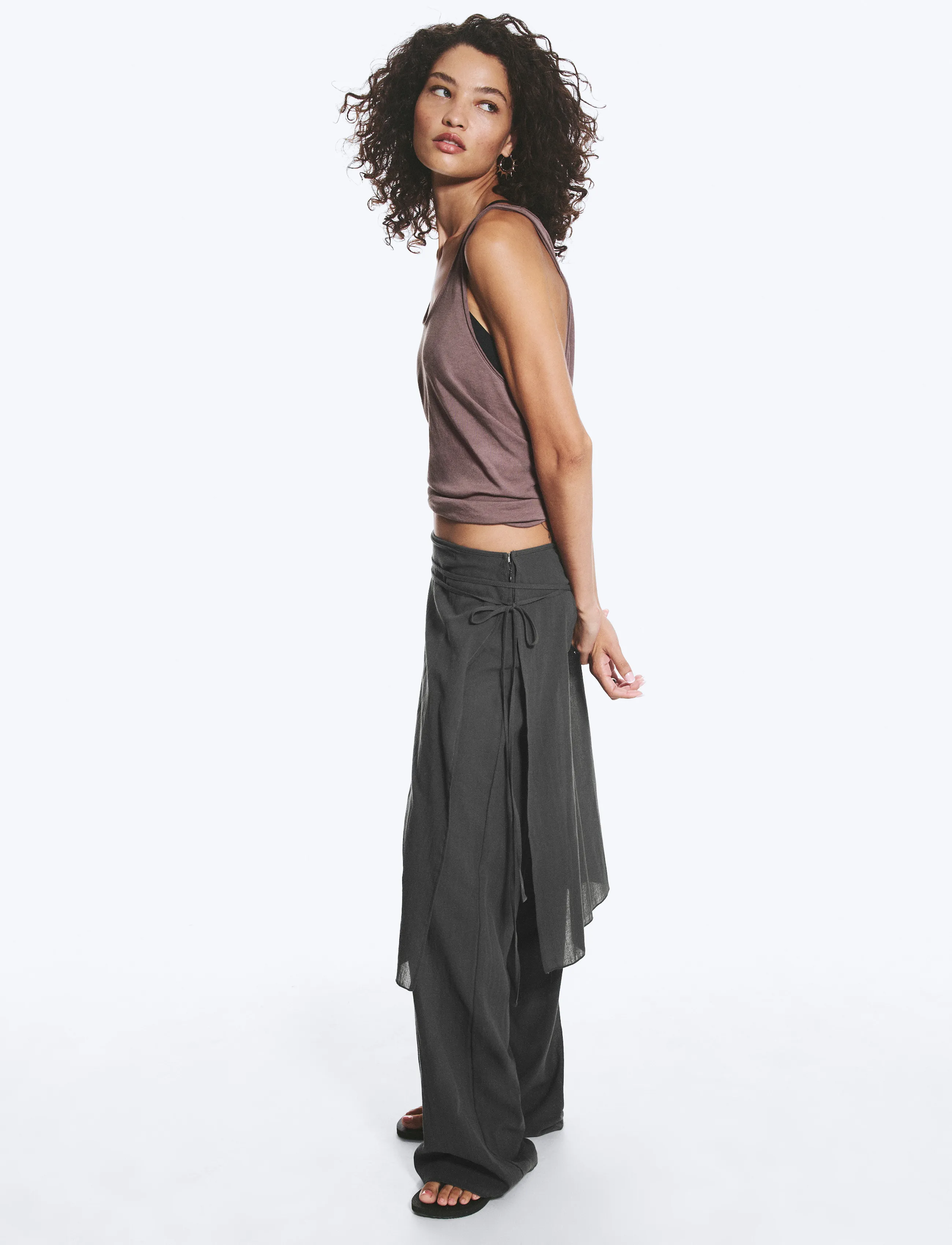 Weekday - Transparent Skirt Trousers - grey dark - 4