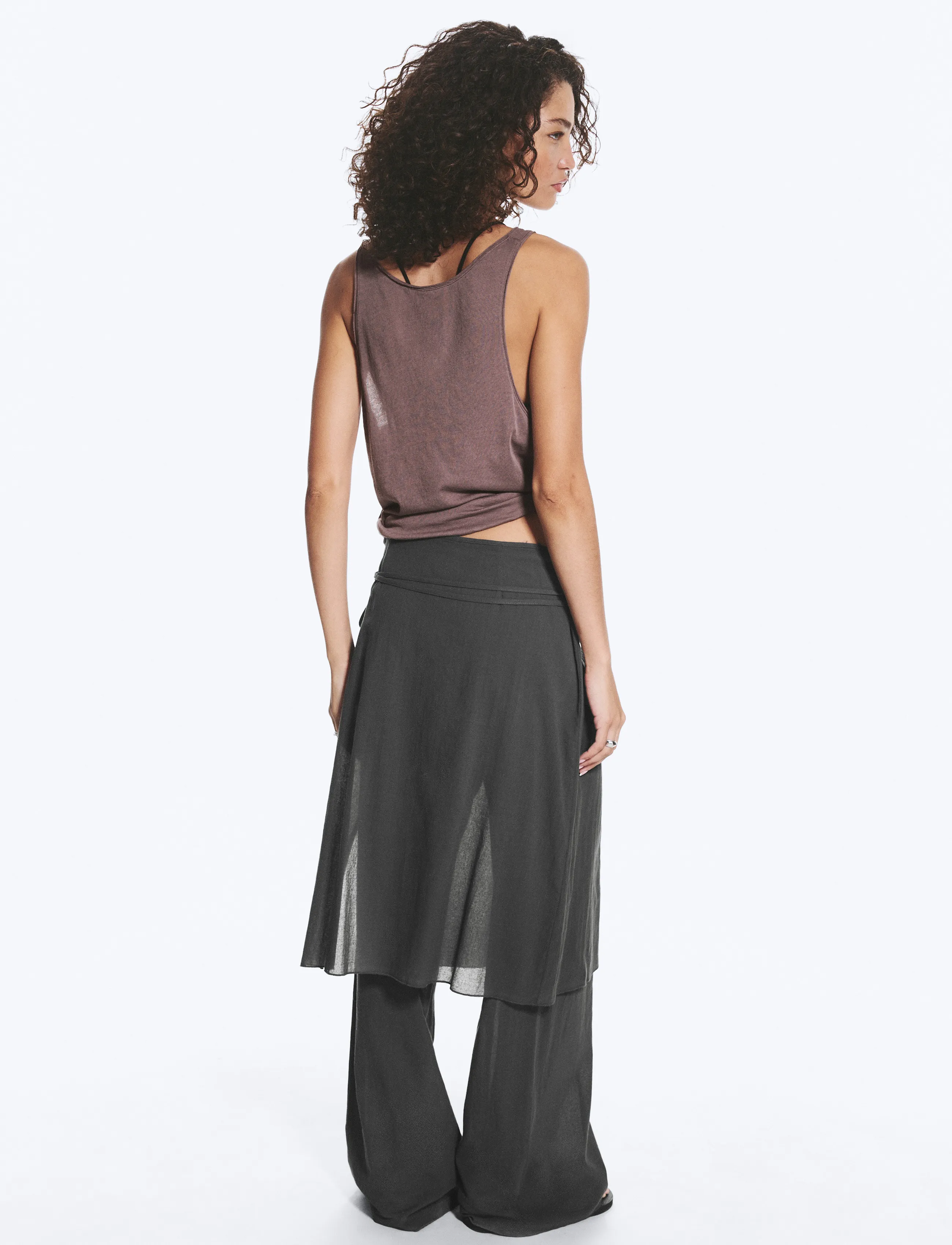 Weekday - Transparent Skirt Trousers - grey dark - 5