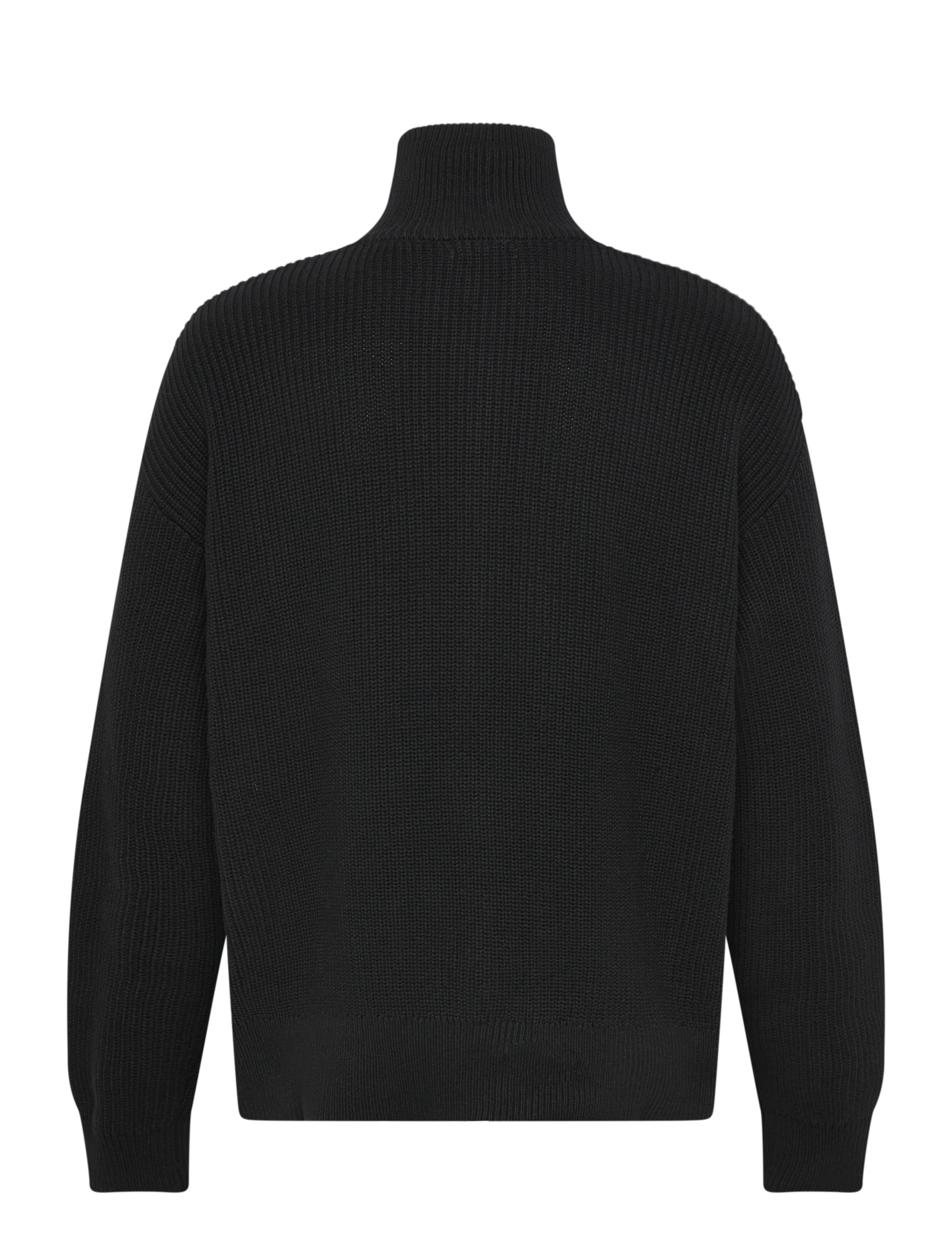 Weekday - Relaxed High-Neck Zip Knit Cardigan - lukuga džemprid - black - 1