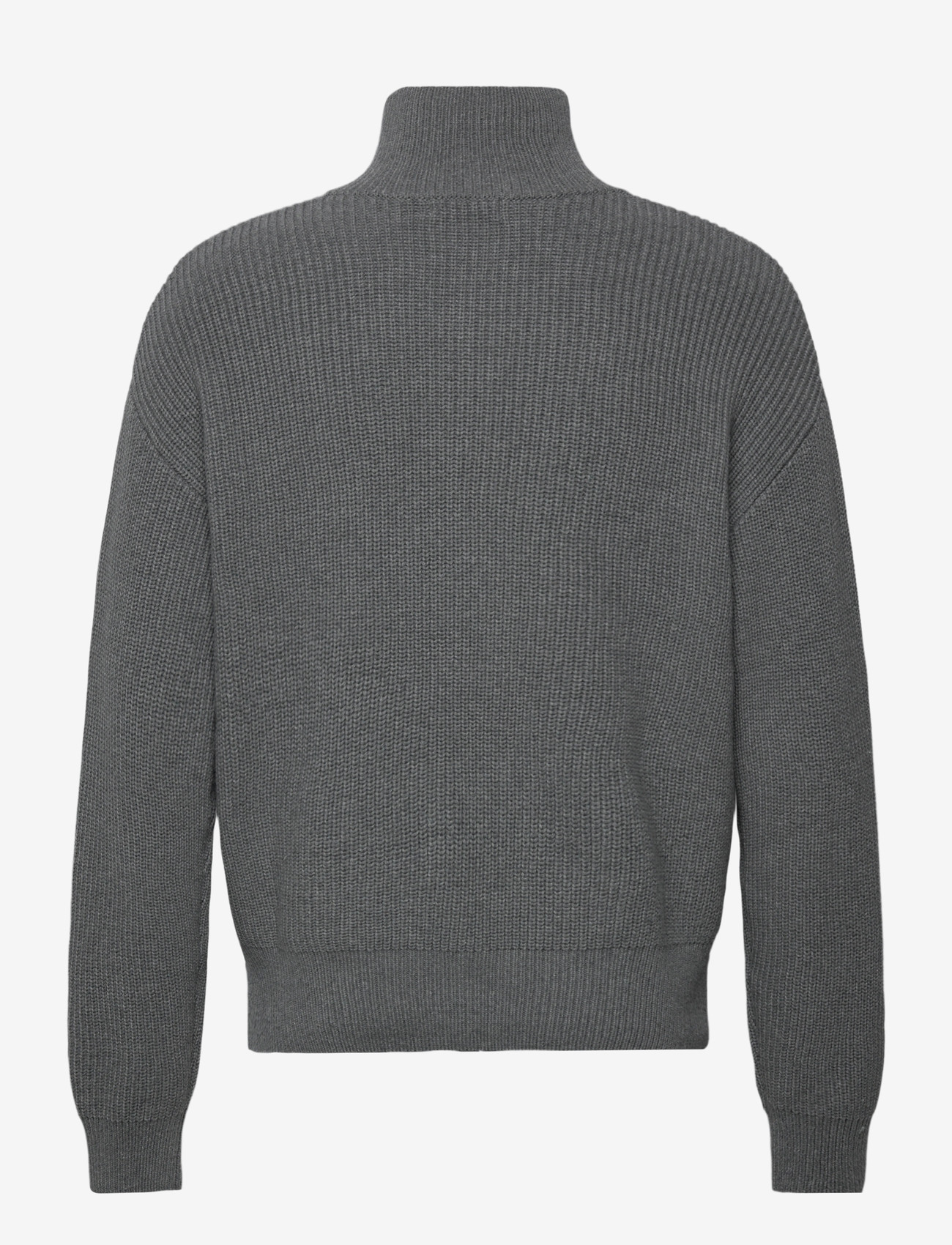 Weekday - Relaxed High-Neck Zip Knit Cardigan - fullzip strik - grey dusty light - 1