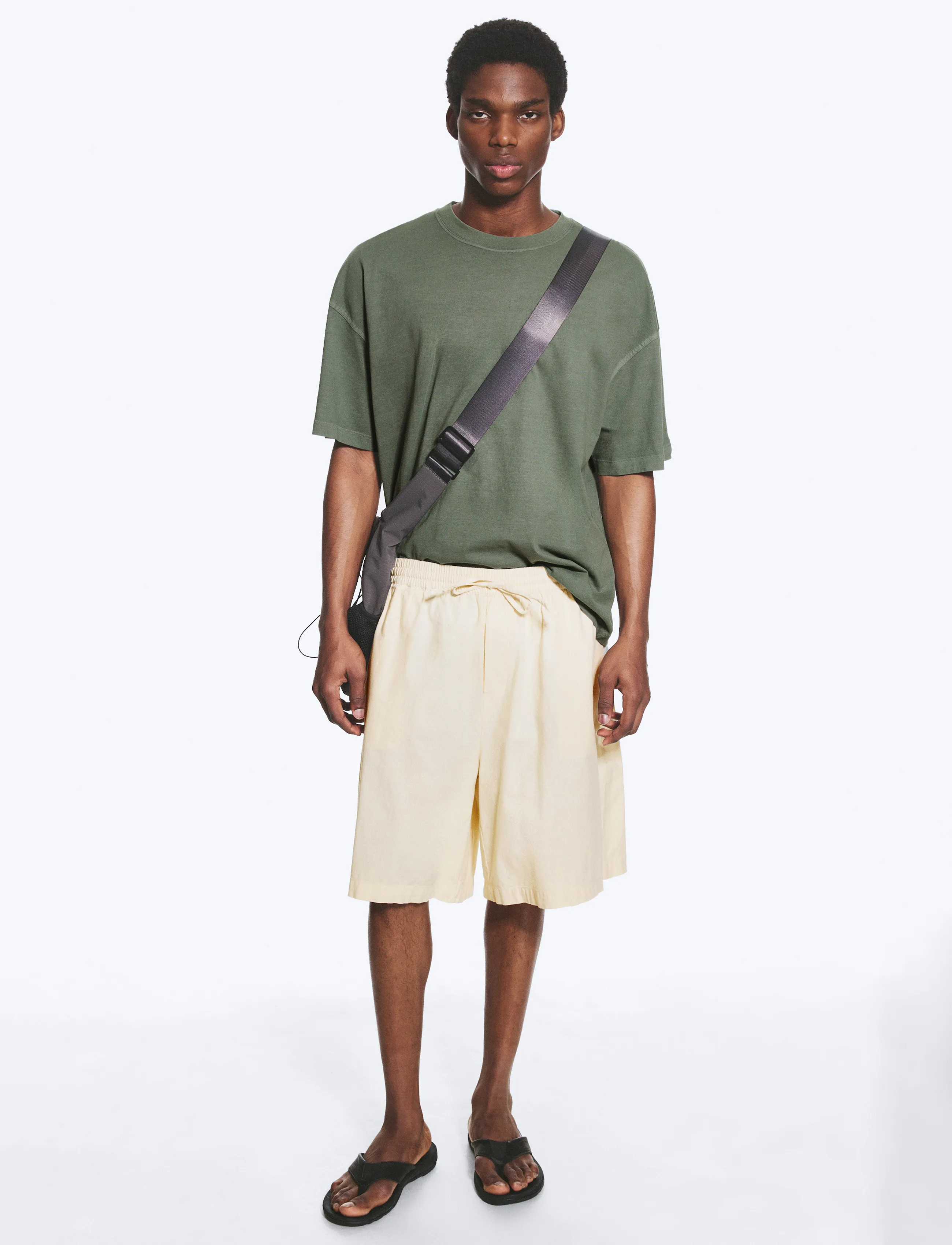 Weekday Linenblend Shorts, XL, Beige, Shorts > Linen Shorts, Herre