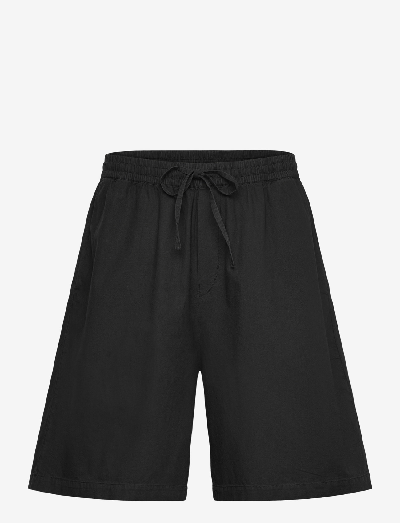 Weekday - Linenblend Shorts - linen shorts - black - 0