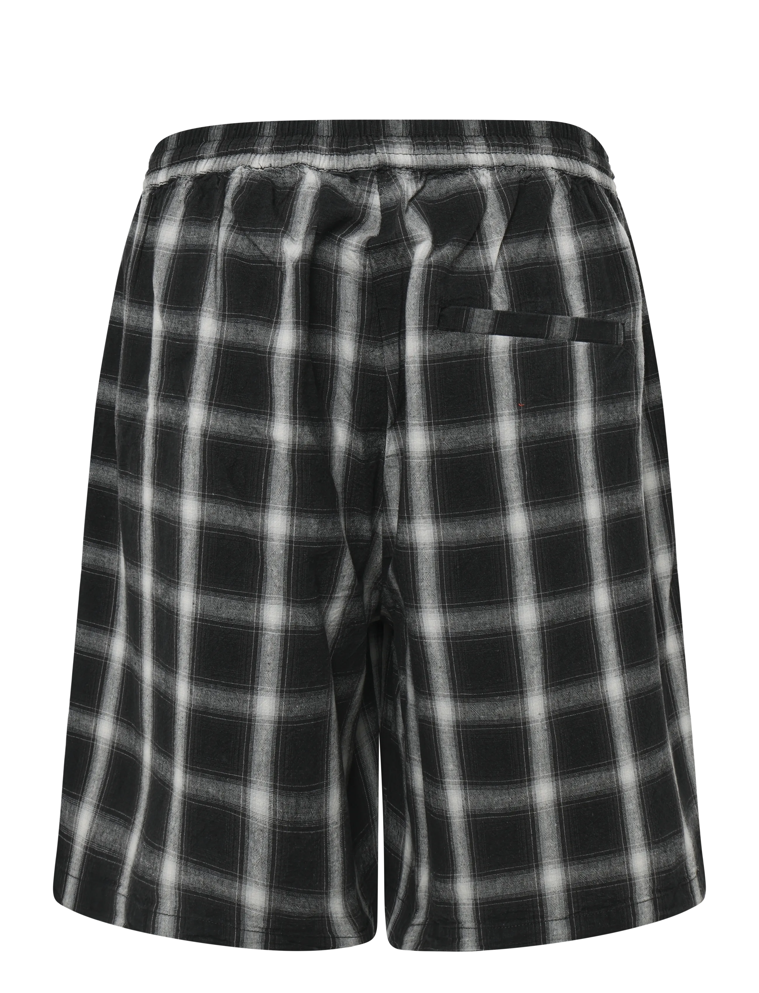 Weekday - Linen-Blend Shorts - hørshorts - black check - 1