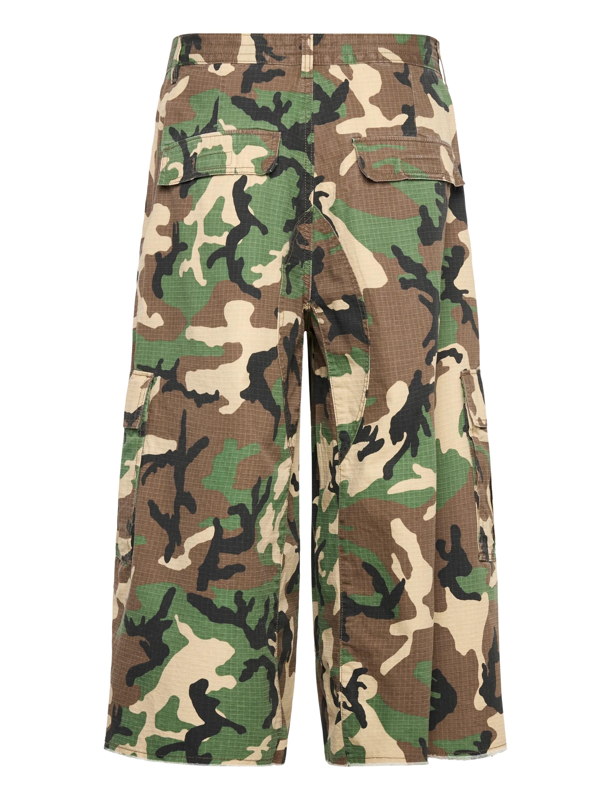 Weekday - Long Cotton Cargo Shorts - cargo shorts - camo - 2