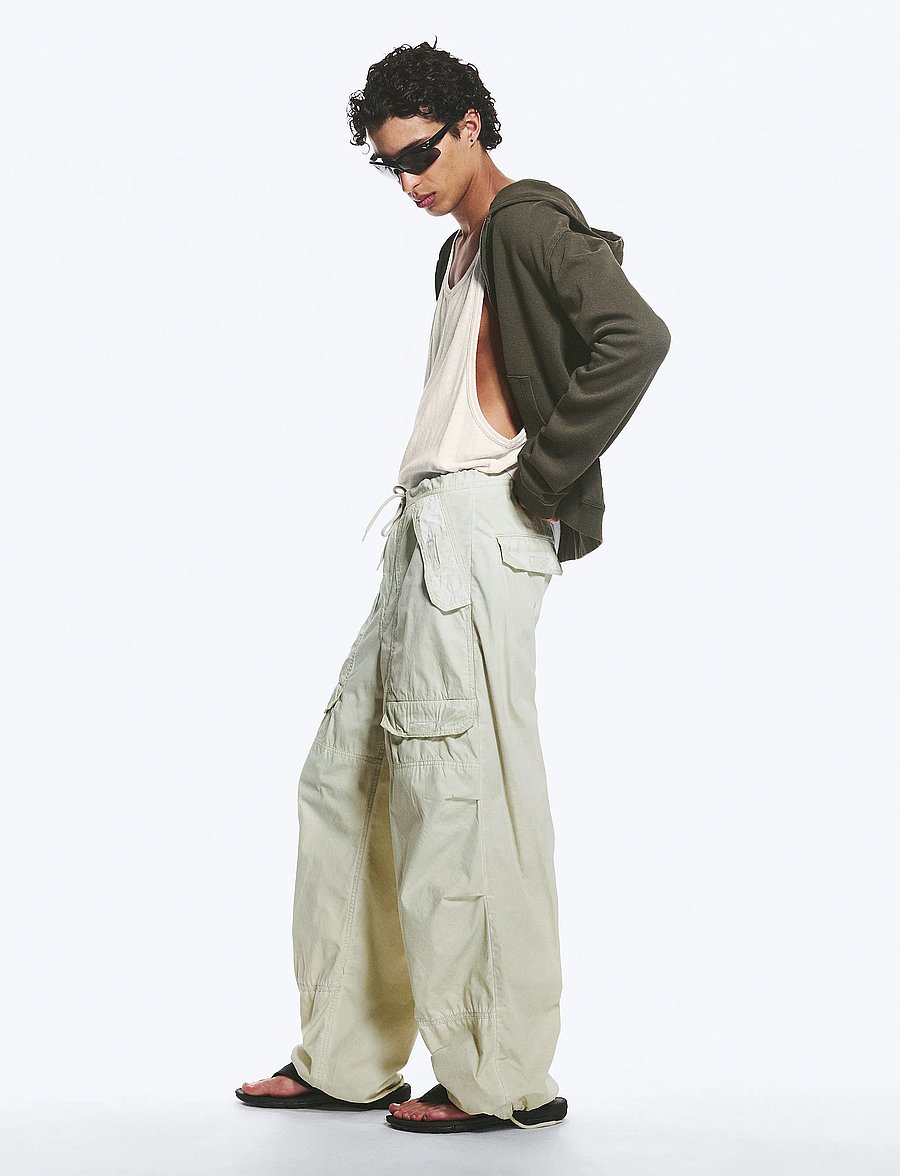 Weekday - Workwear Cotton Trousers - cargo pants - dusty light mole cold dye - 3
