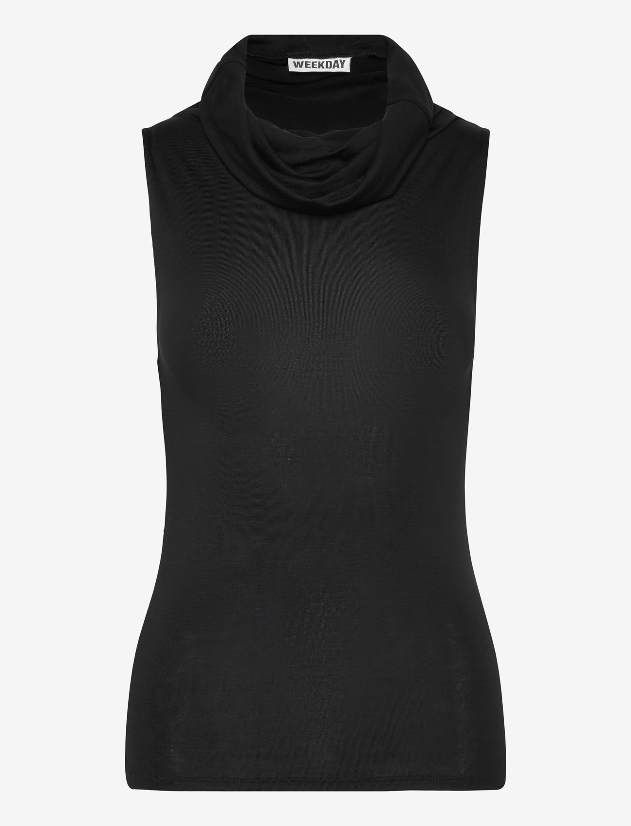 Weekday - Funnel Neck Top - tanktops - black - 0