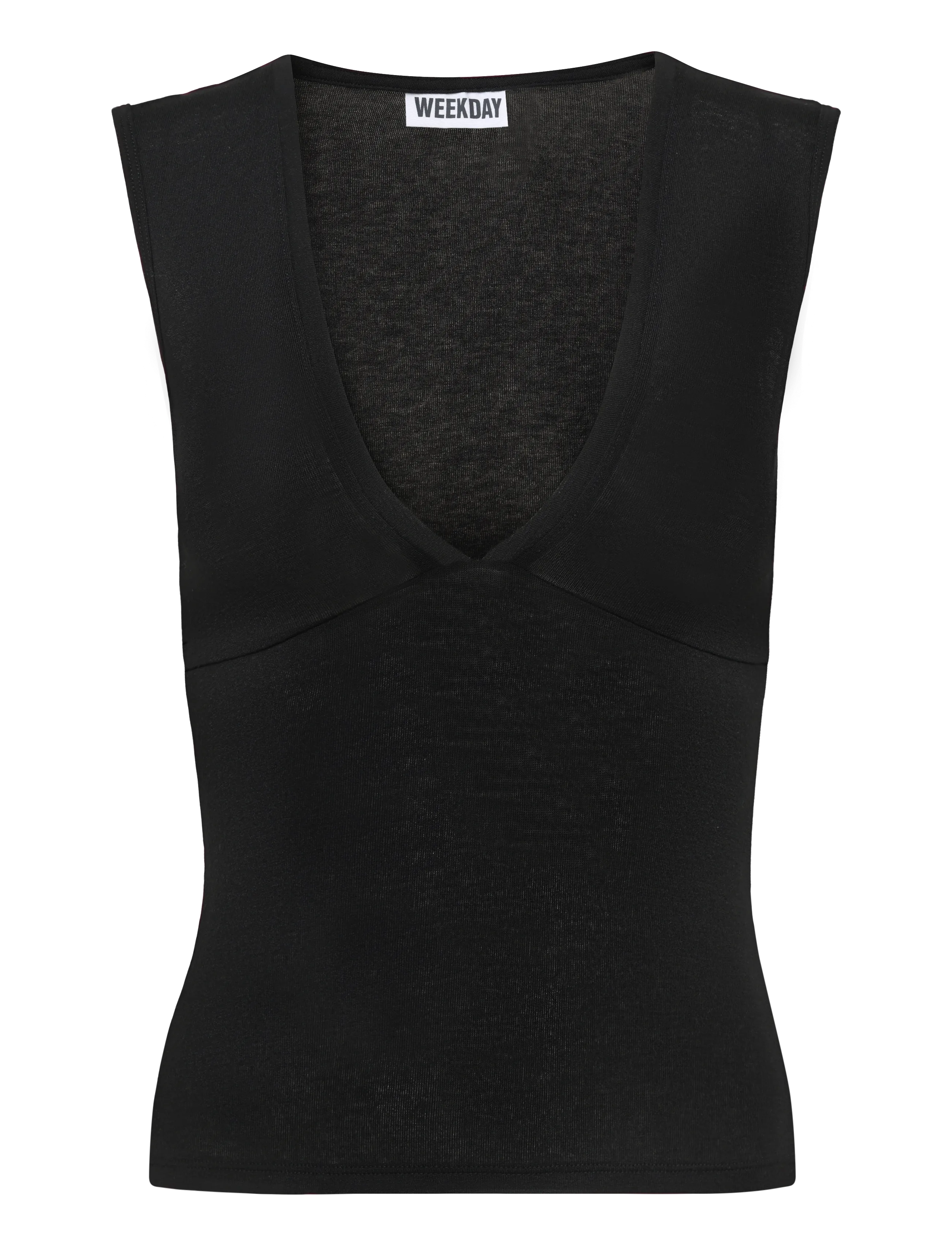 Weekday - Fitted V-Neck Sleeveless Top
