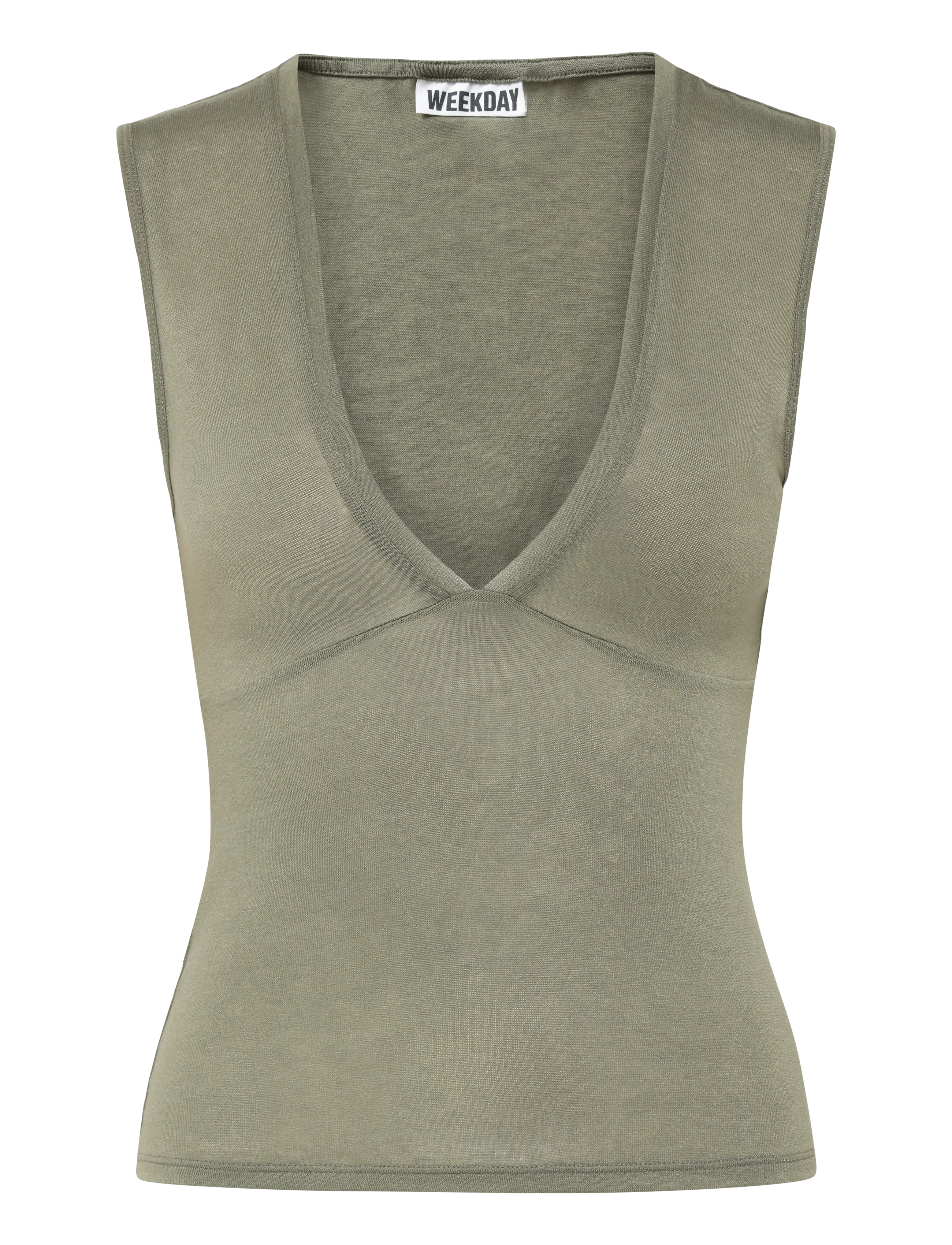 Weekday - Fitted V-Neck Sleeveless Top
