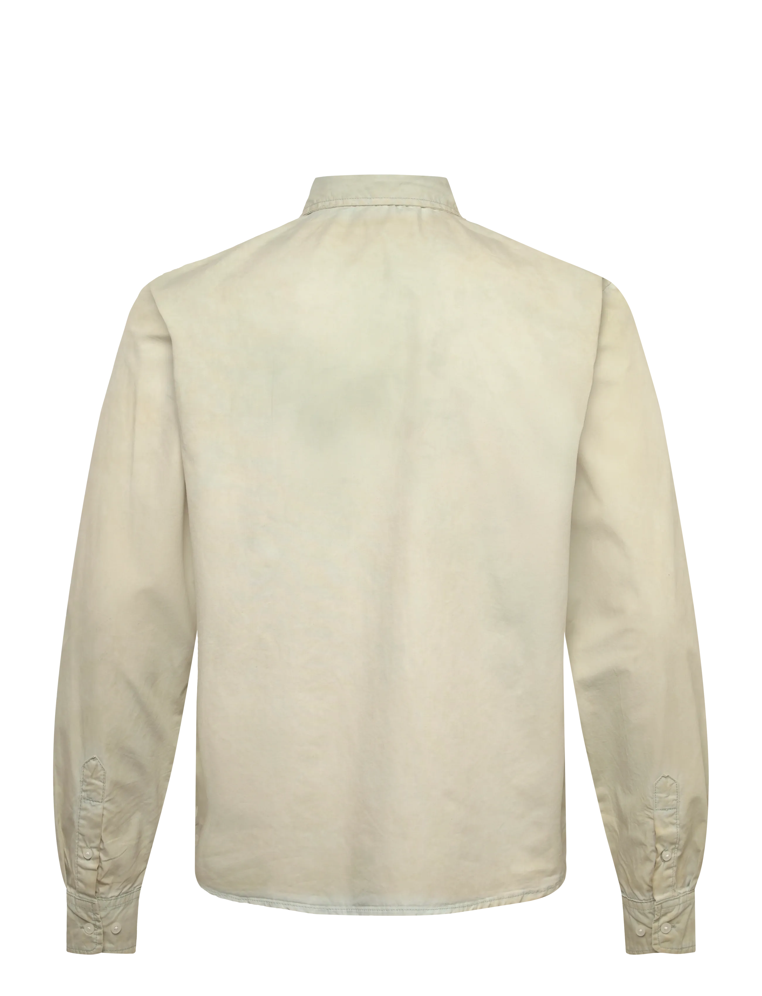 Weekday - Long-Sleeved Cotton Shirt - oxford-skjortor - dusty light mole cold dye - 1