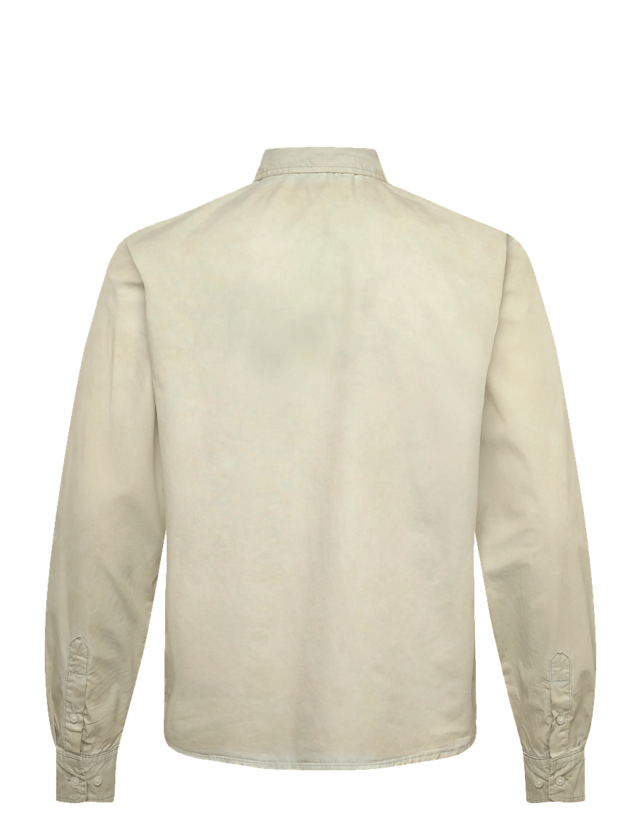 Weekday - Long-Sleeved Cotton Shirt - oxford shirts - dusty light mole cold dye - 1