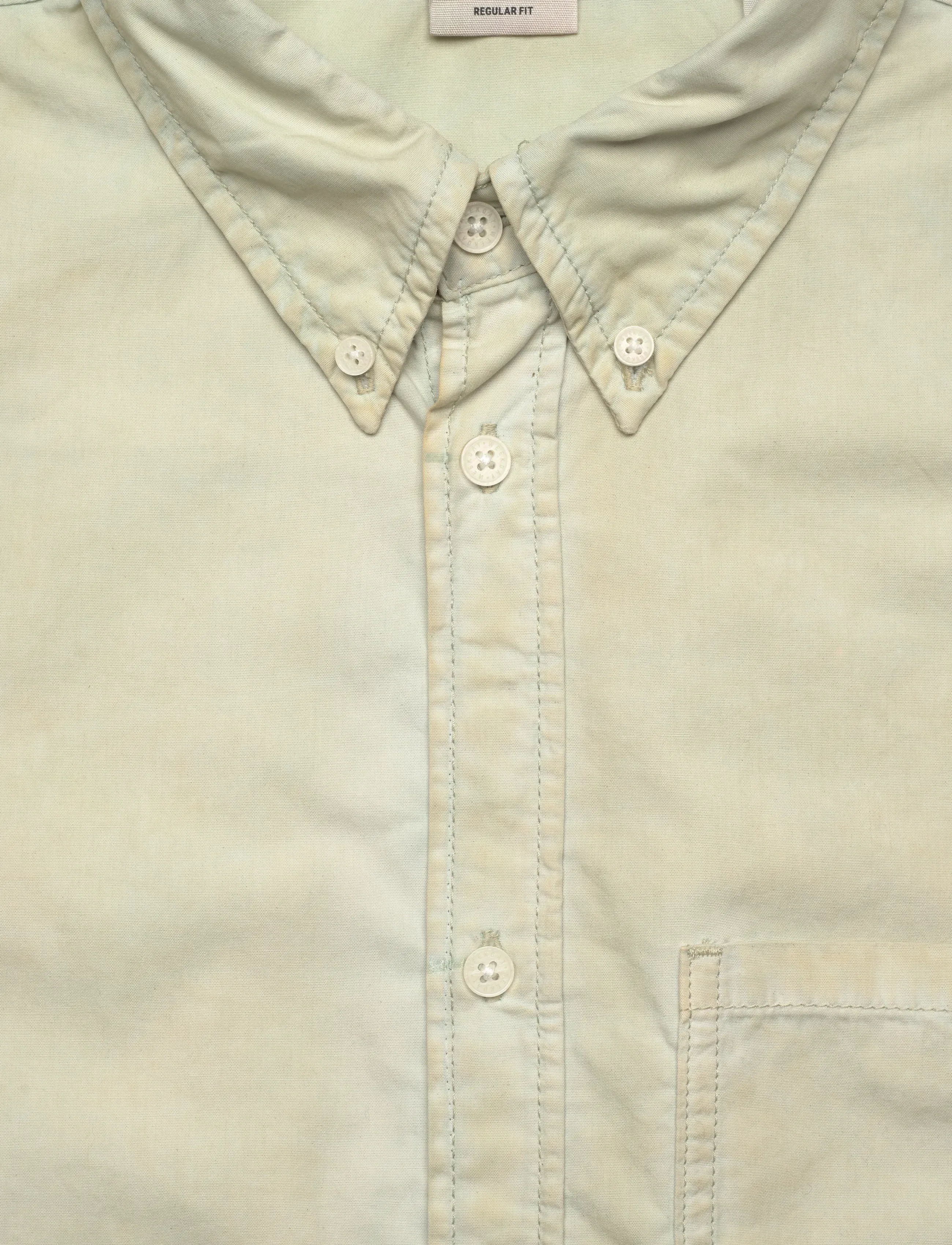 Weekday - Long-Sleeved Cotton Shirt - oxford-skjortor - dusty light mole cold dye - 2