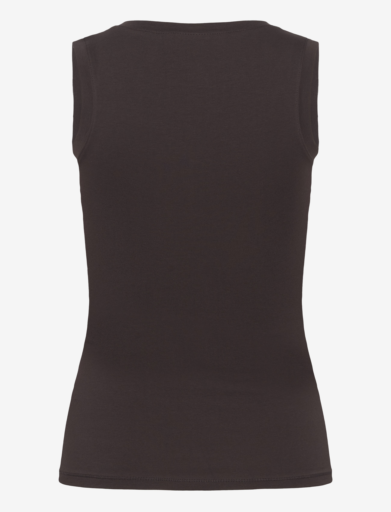 Weekday - Slim V-neck Sleeveless Top - Ärmellose tops - dark brown - 1