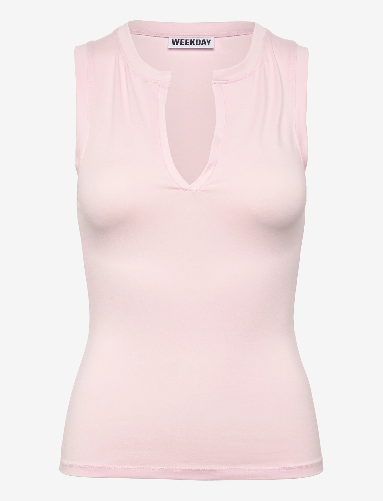 Weekday - Slim V-neck Sleeveless Top - Ärmellose tops - dusty pink - 0
