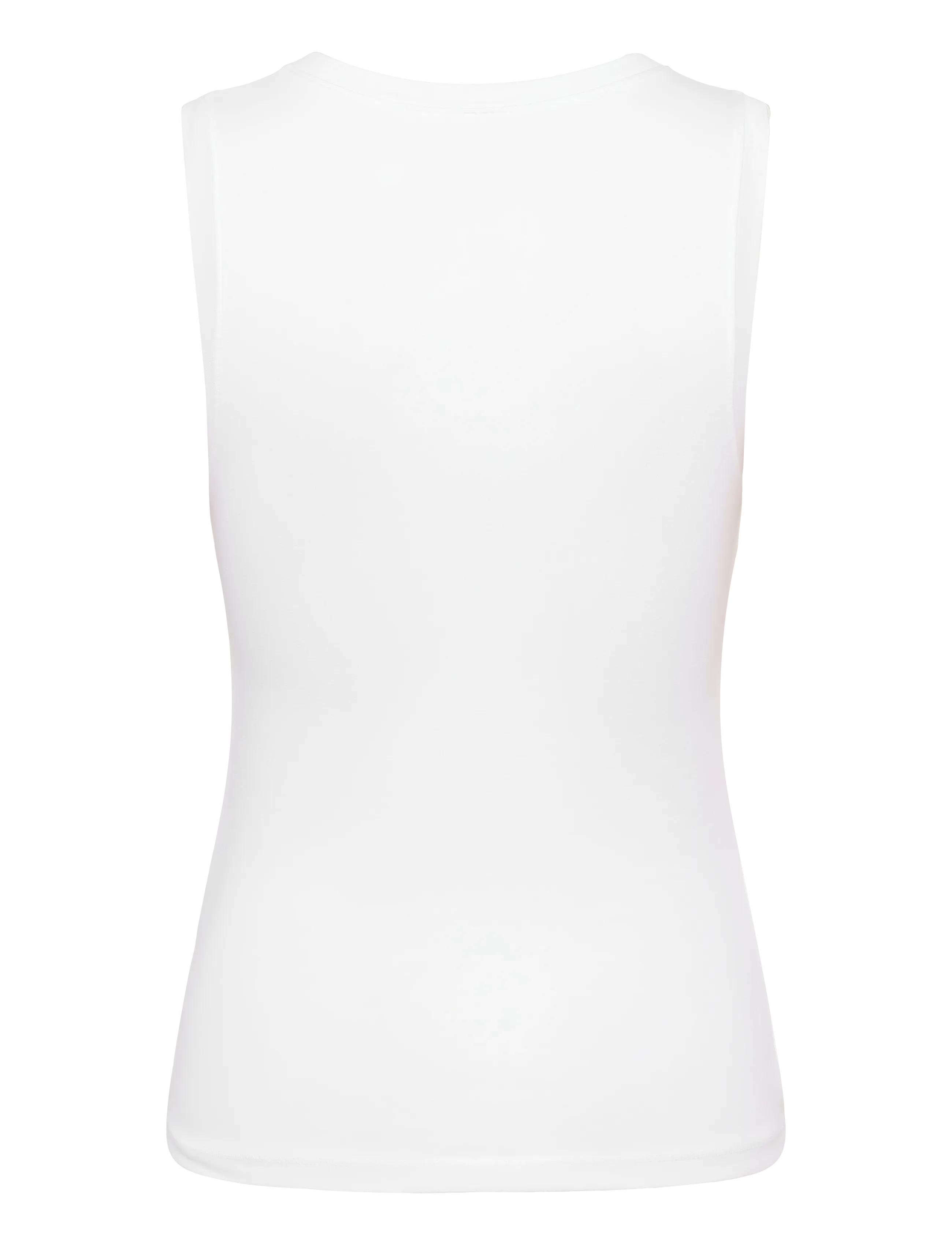 Weekday - Slim V-neck Sleeveless Top - Ärmellose tops - white - 1