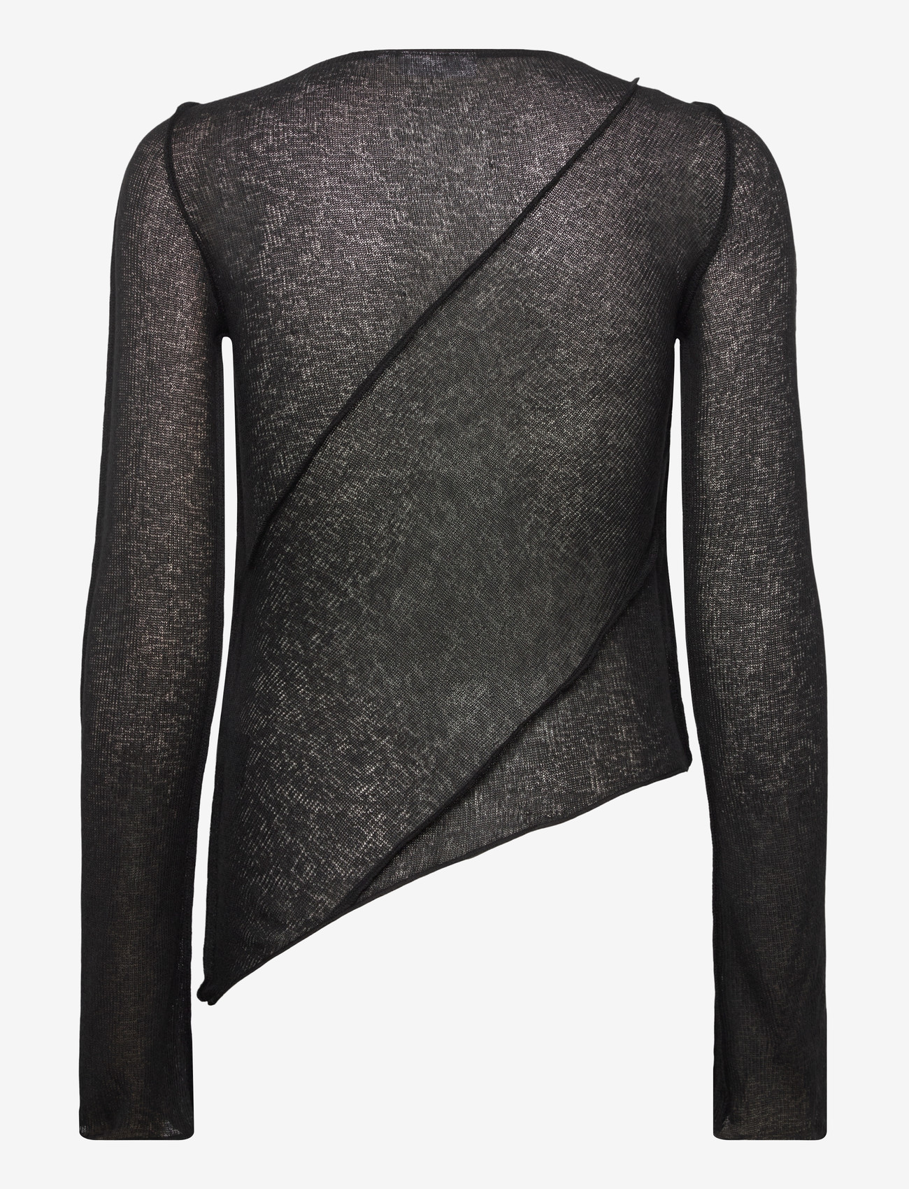 Weekday - Cut and Sew Long Sleeved Top - langærmede toppe - black dark - 1