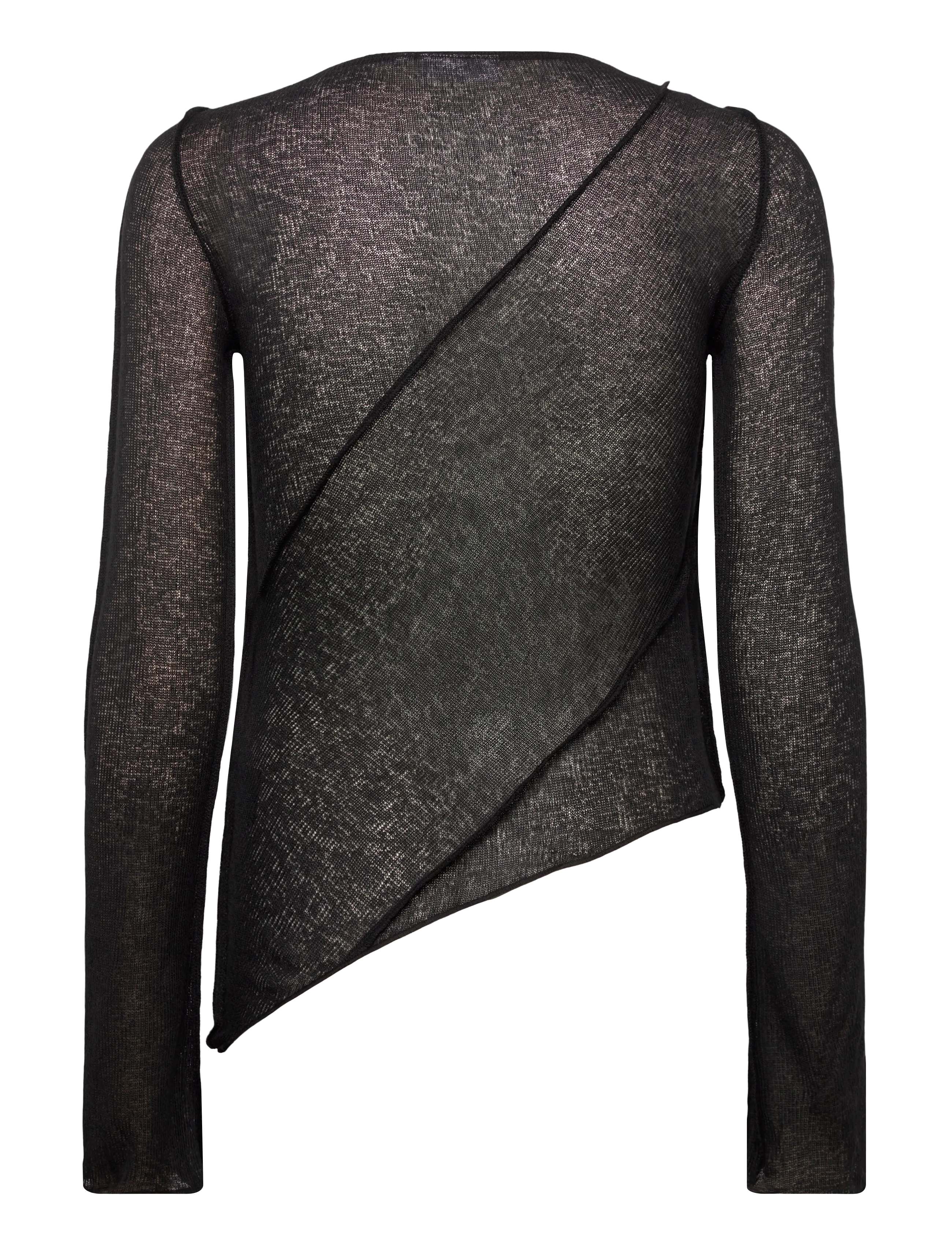 Weekday - Cut and Sew Long Sleeved Top - långärmade toppar - black dark - 1