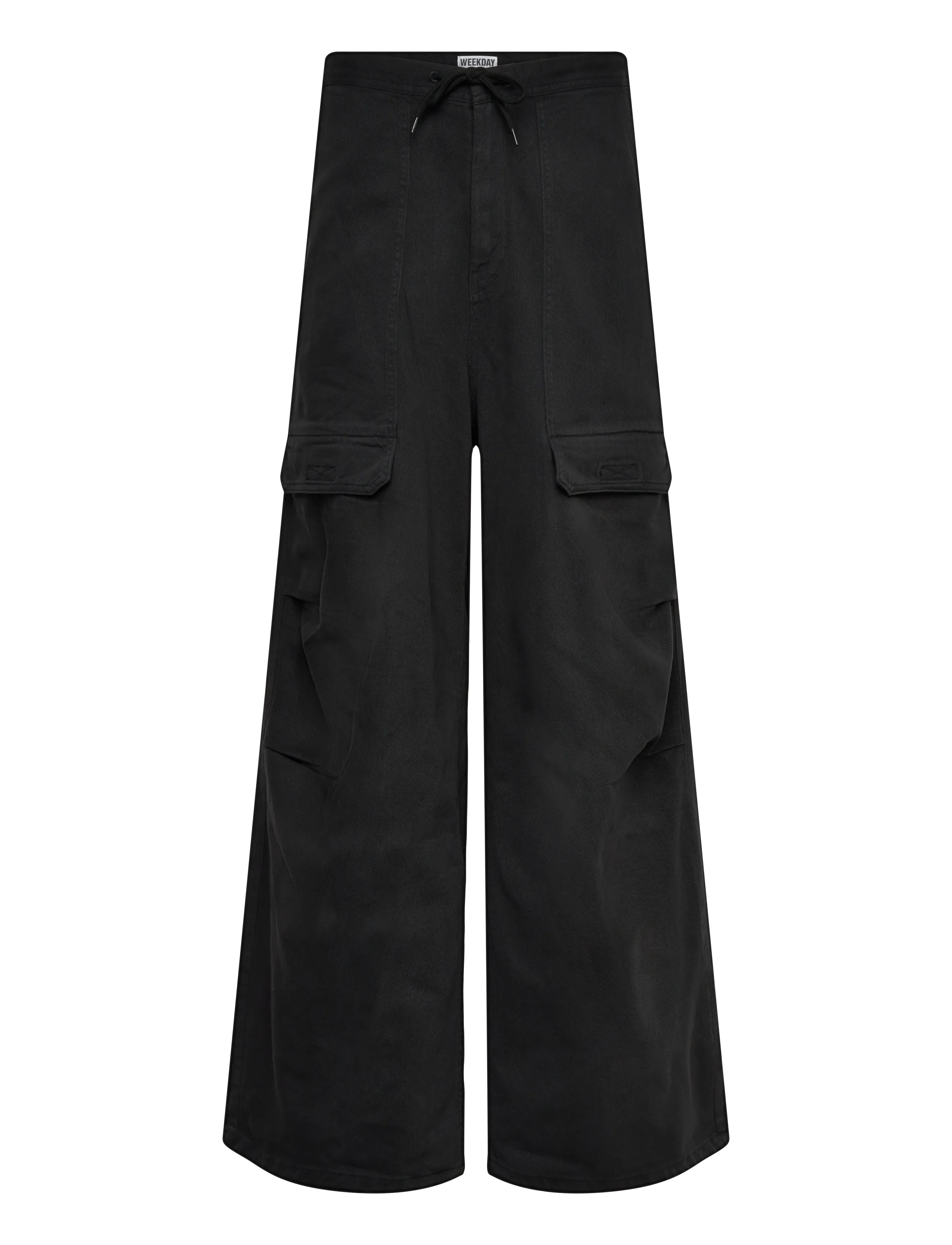 Weekday Parachute Trousers - Pantalons - BLACK / black
