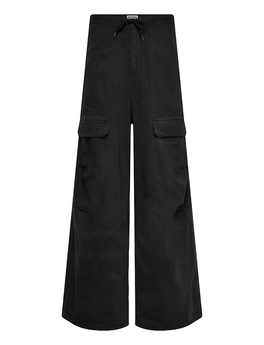 Weekday - Parachute Trousers - cargohosen - black - 0