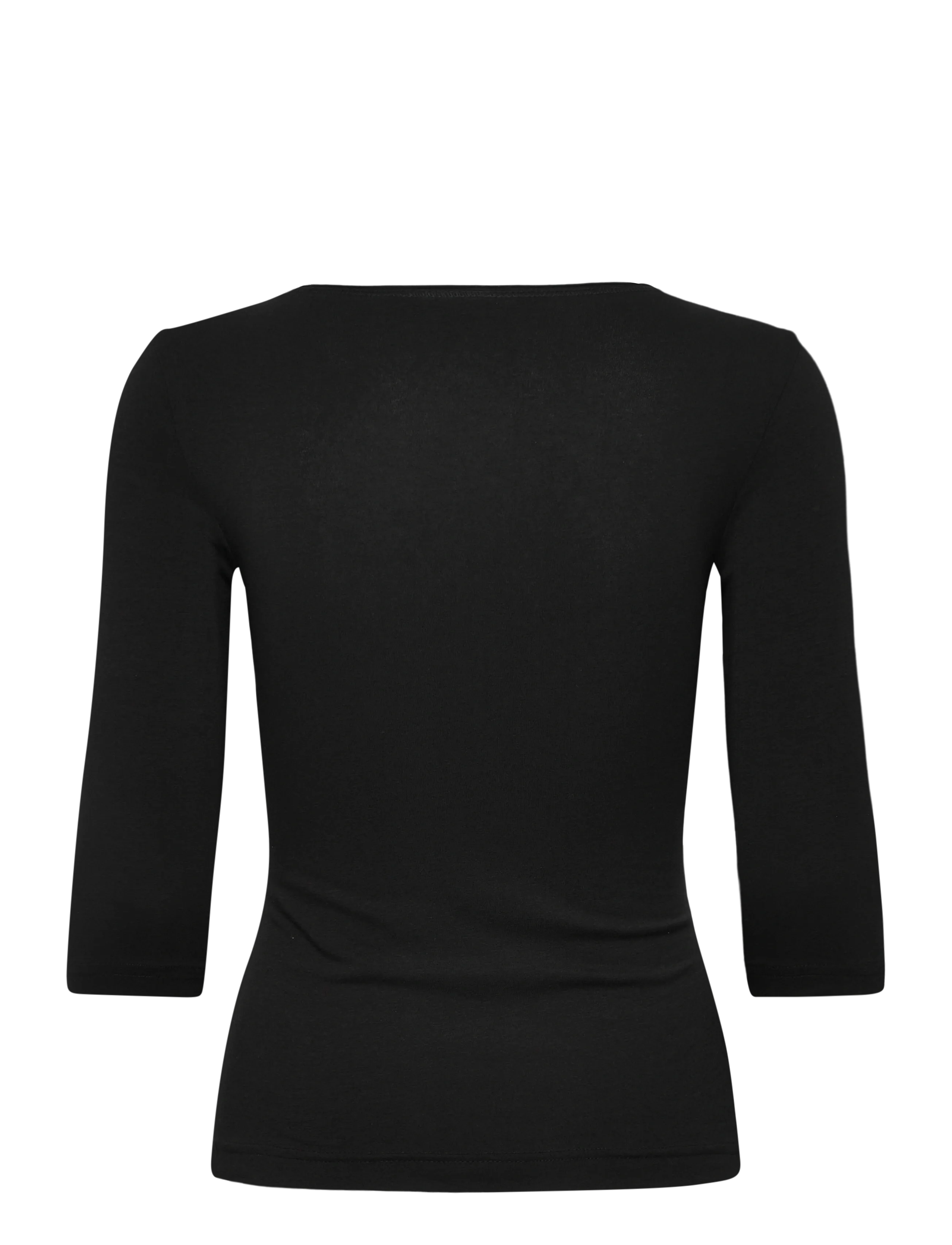 Weekday - Fitted Three-Quarter Sleeve Top - black - 1
