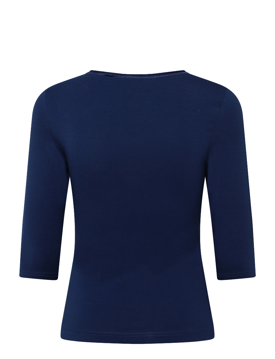 Weekday - Fitted Three-Quarter Sleeve Top - pikkade varrukatega topid - blue - 1