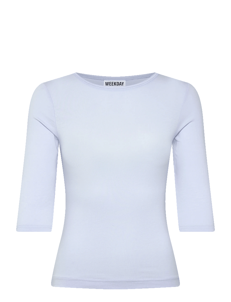 Weekday - Three-Quarter Sleeve Top - långärmade toppar - light blue - 0