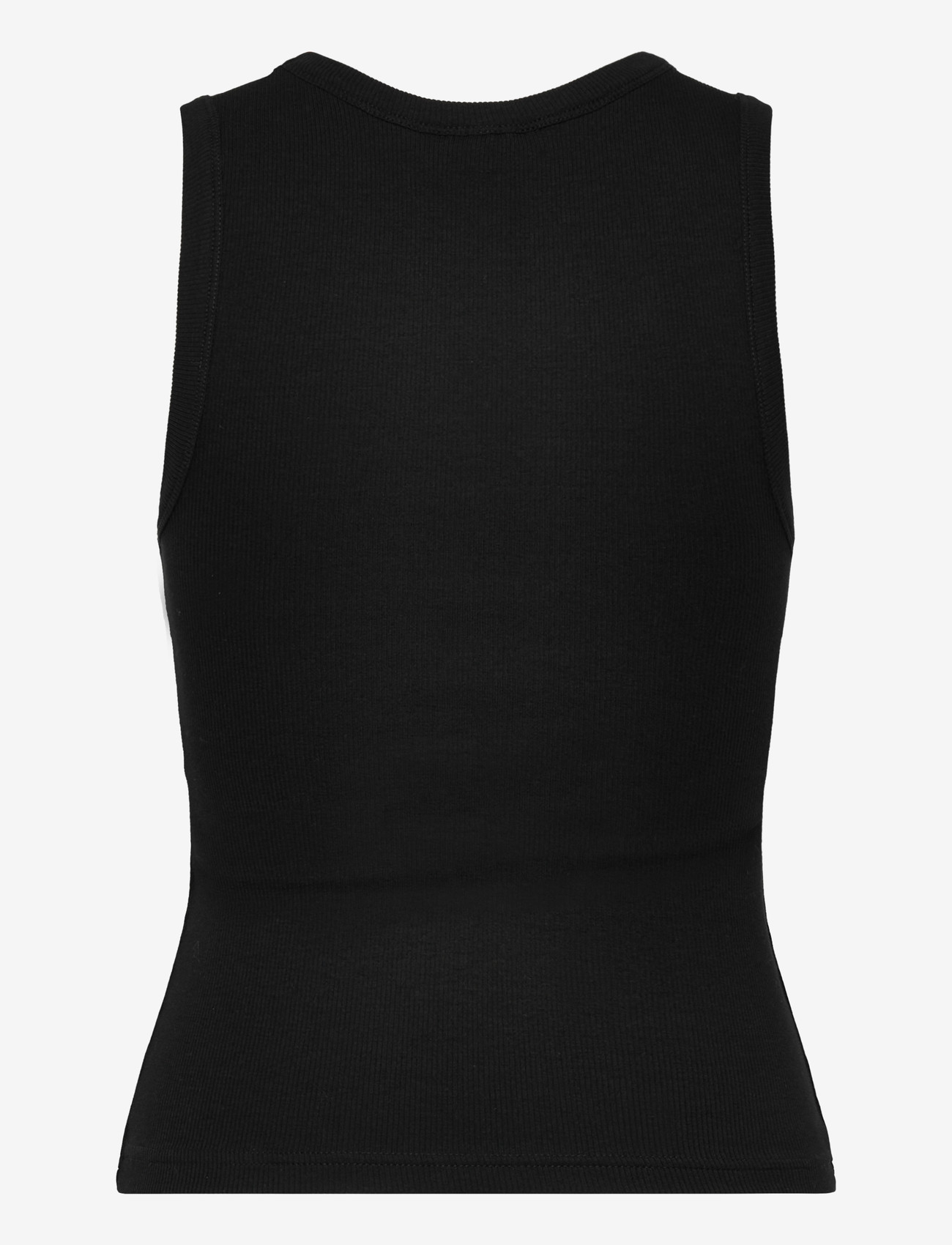 Weekday - Ribbed V-neck Tank Top - Ärmellose tops - black - 1