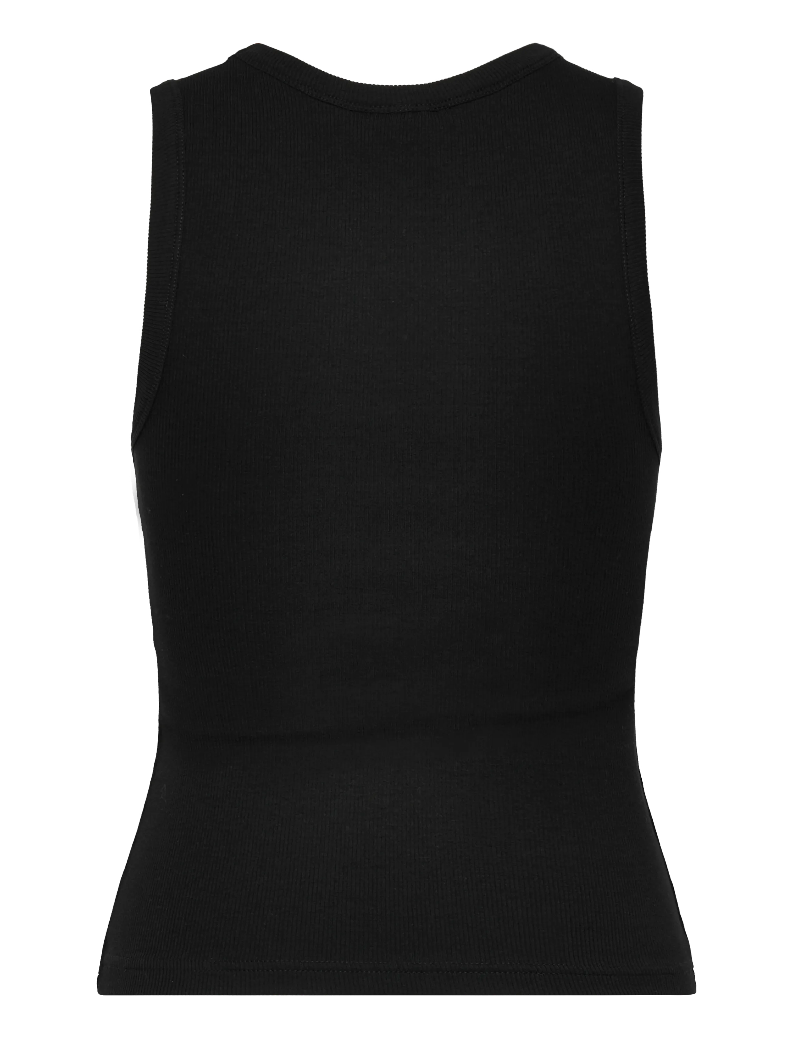 Weekday - Ribbed V-neck Tank Top - Ärmellose tops - black - 1