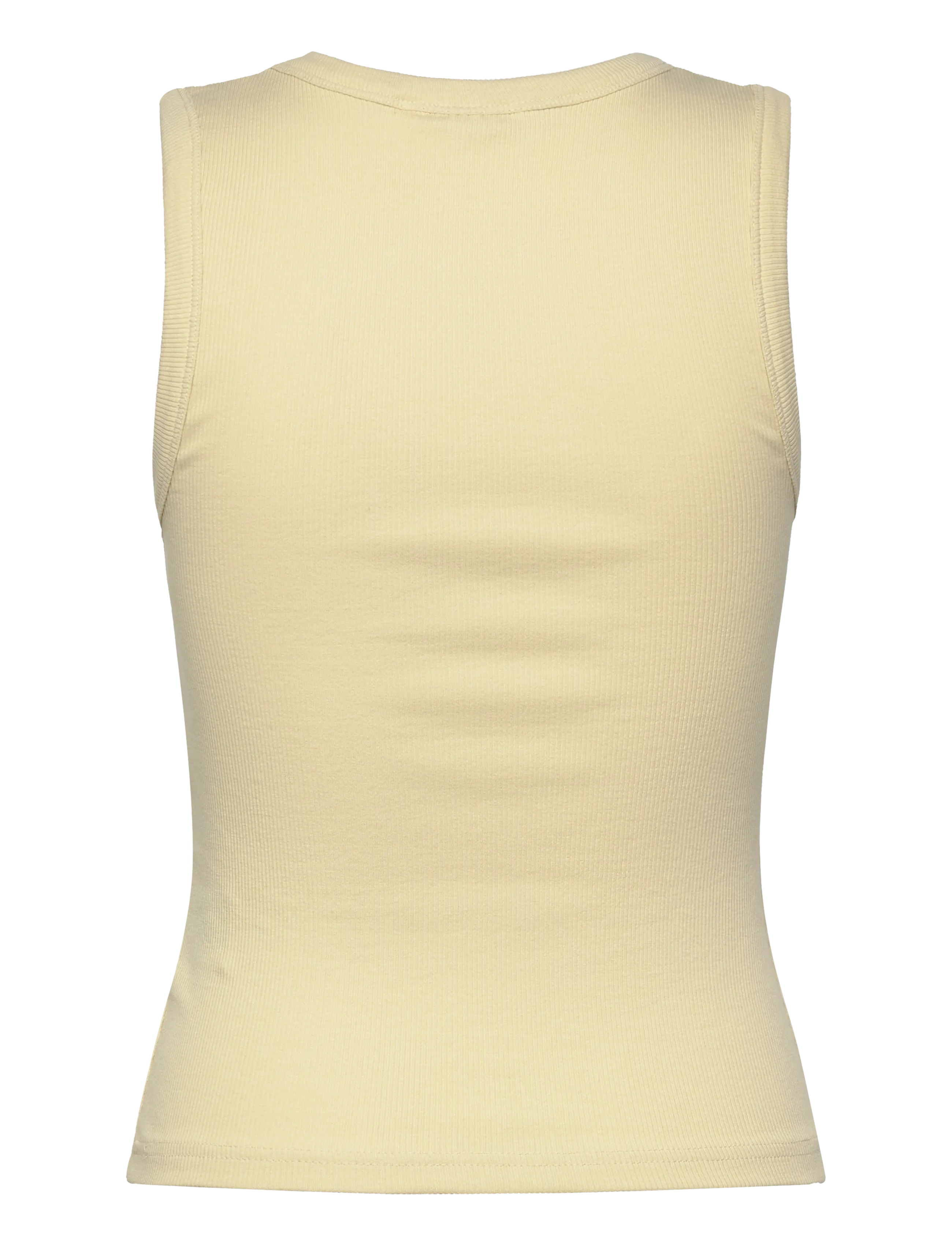 Weekday - Ribbed V-neck Tank Top - sleeveless tops - butter yellow - 1