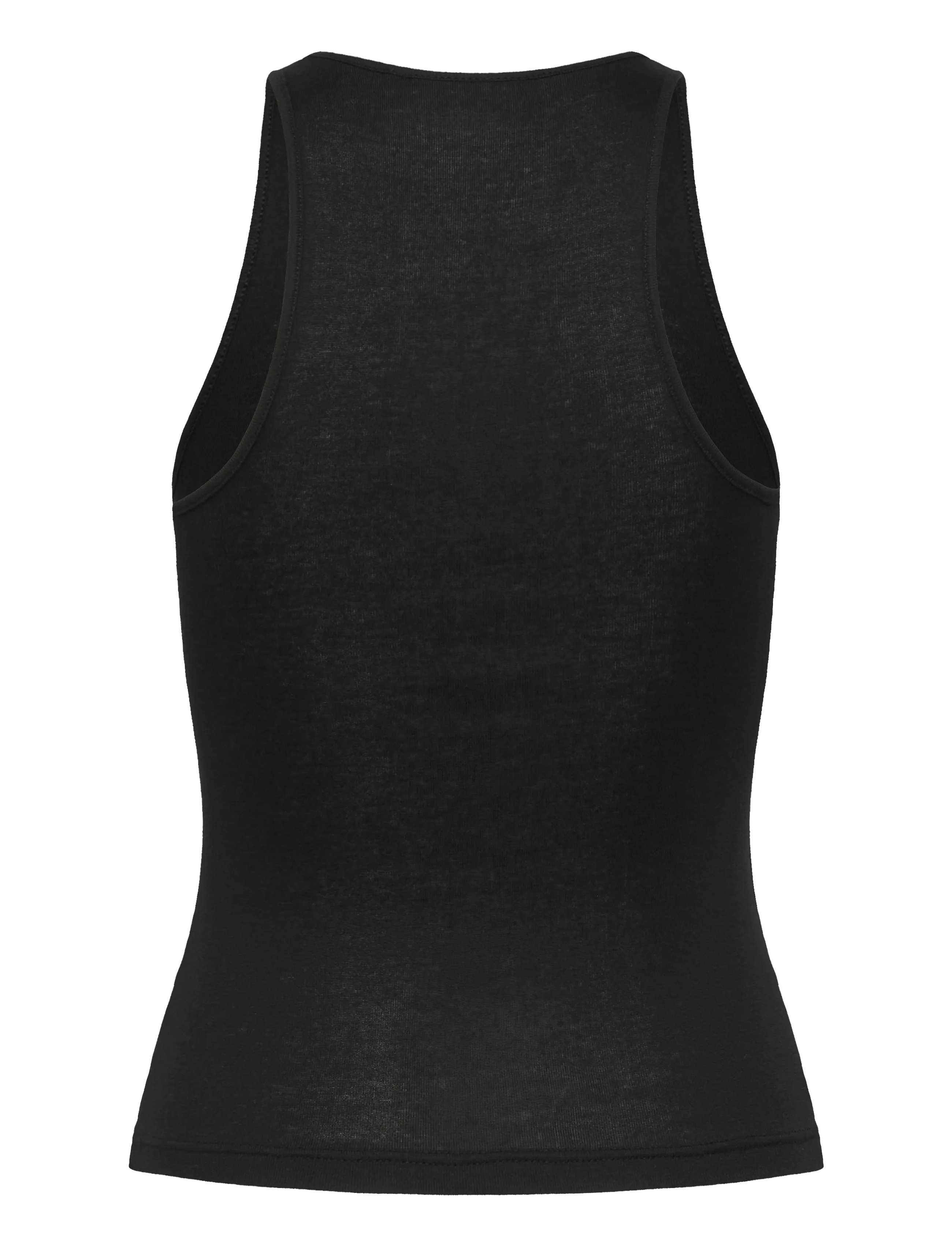 Weekday - Fitted Cotton Jersey Tank Top - topid ja varrukateta alussärgid - black - 1