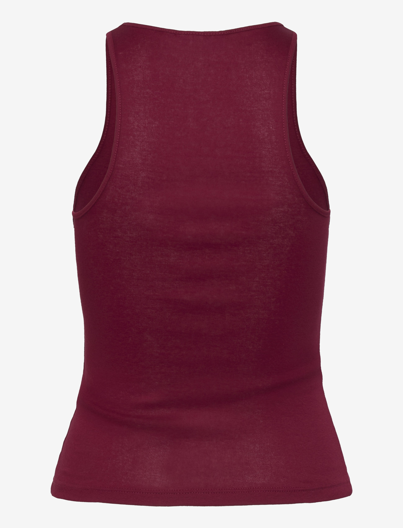 Weekday - Fitted Cotton Jersey Tank Top - Ärmellose tops - cherry red - 1