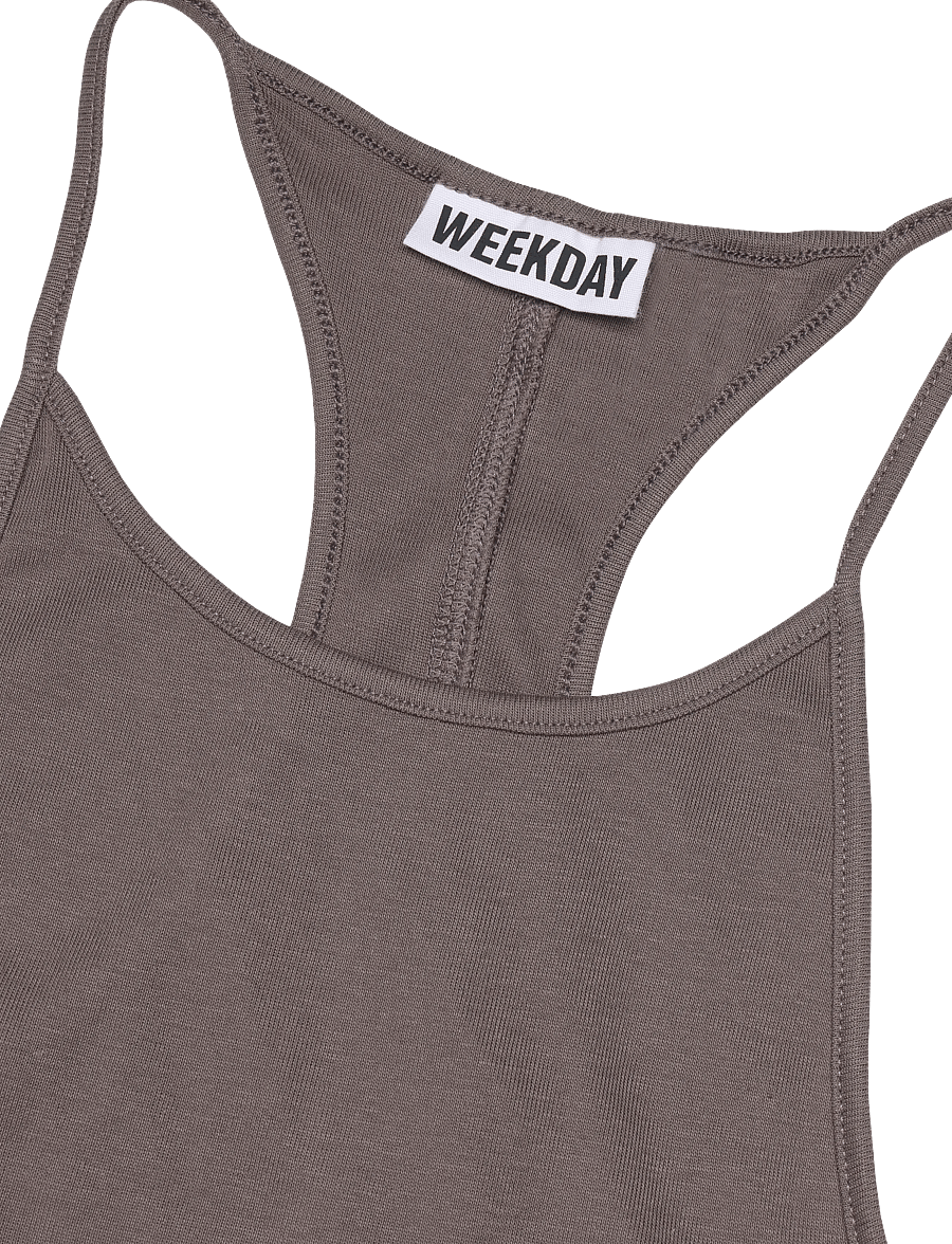 Weekday - Racerback Jersey Maxi Dress - liibuvad kleidid - dusty plum - 2