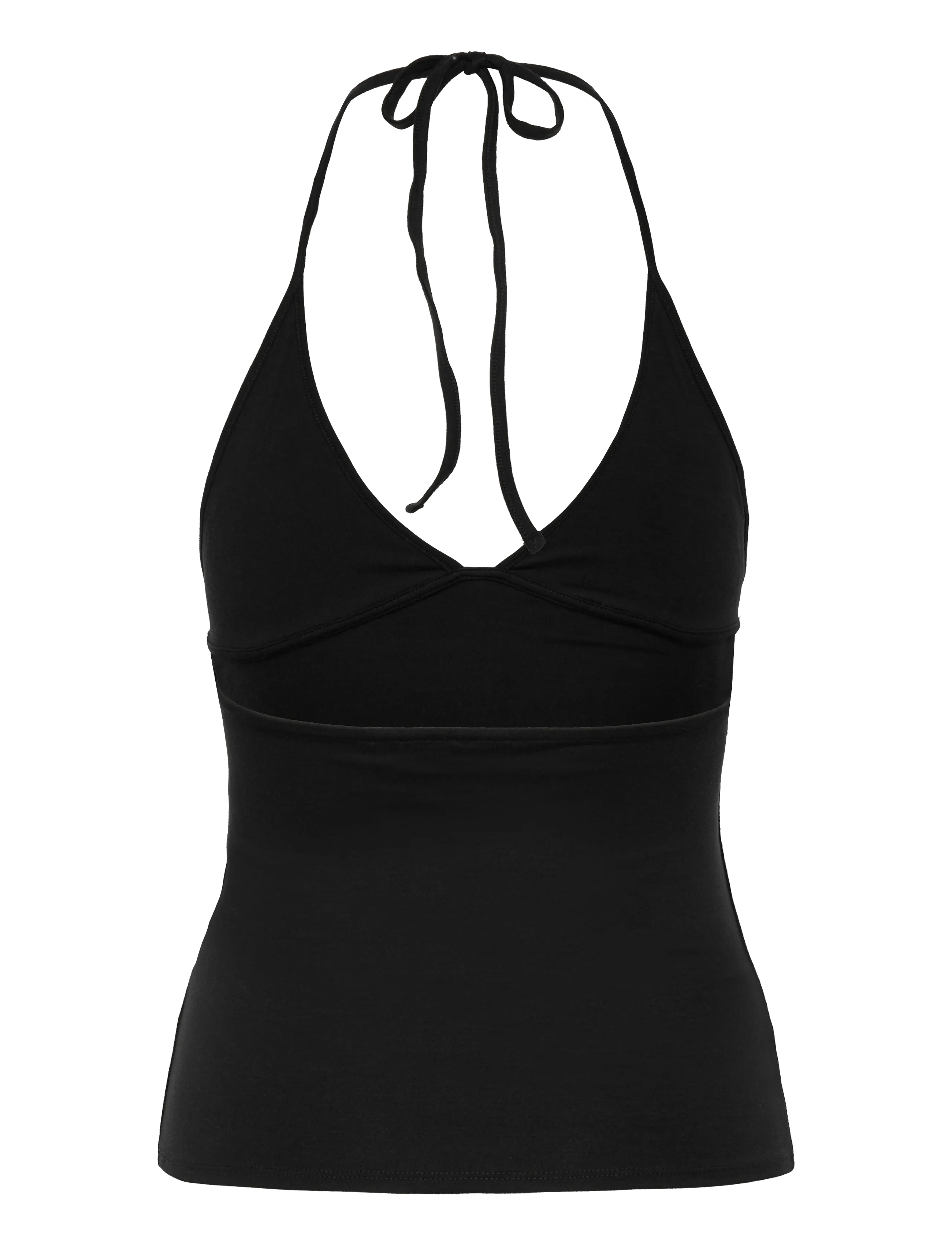 Weekday - Halter Neck Top - tanktops - black dark - 1