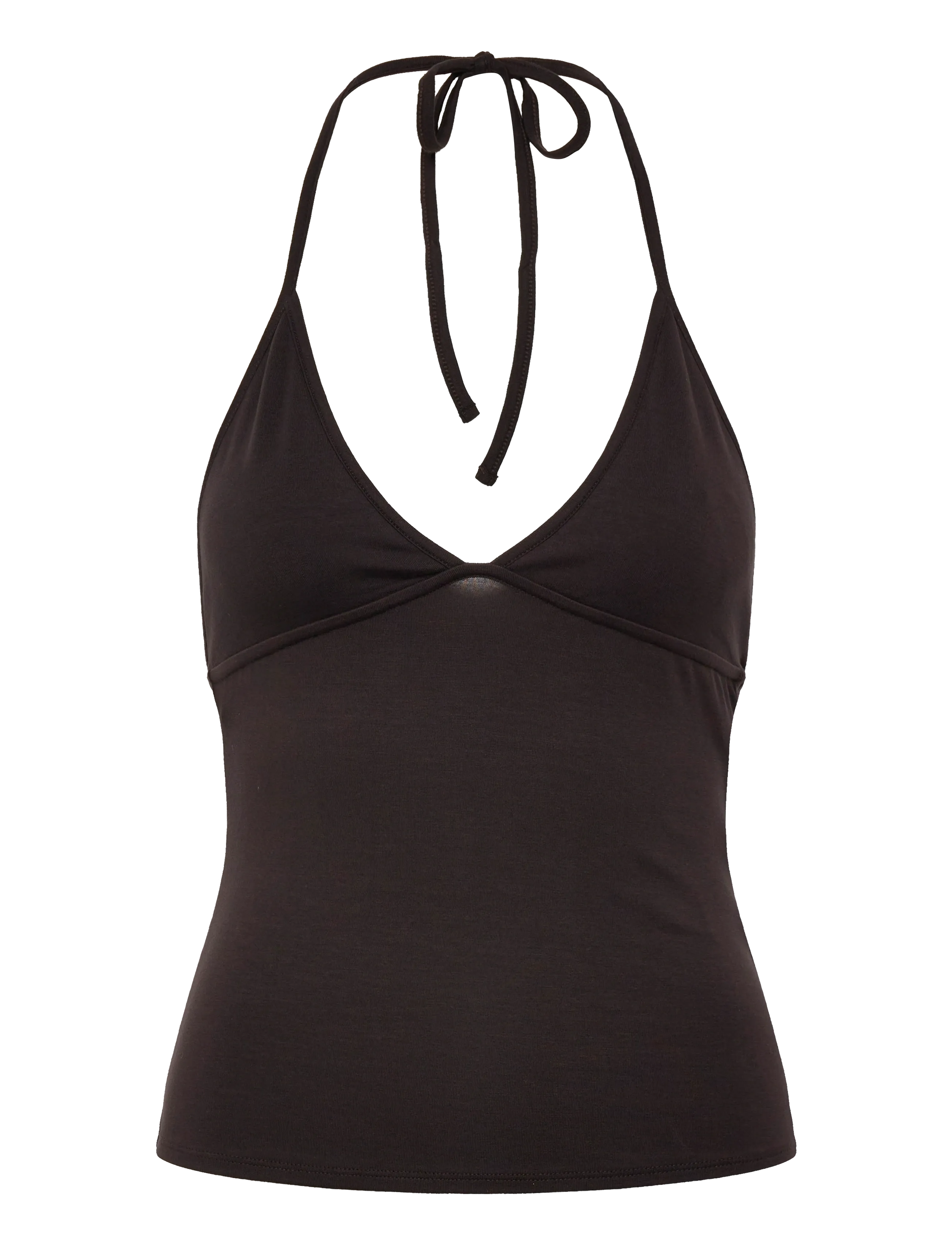 Weekday Halter Neck Top, L, T-shirts & Oberteile, Braun - Sleeveless, Frauen