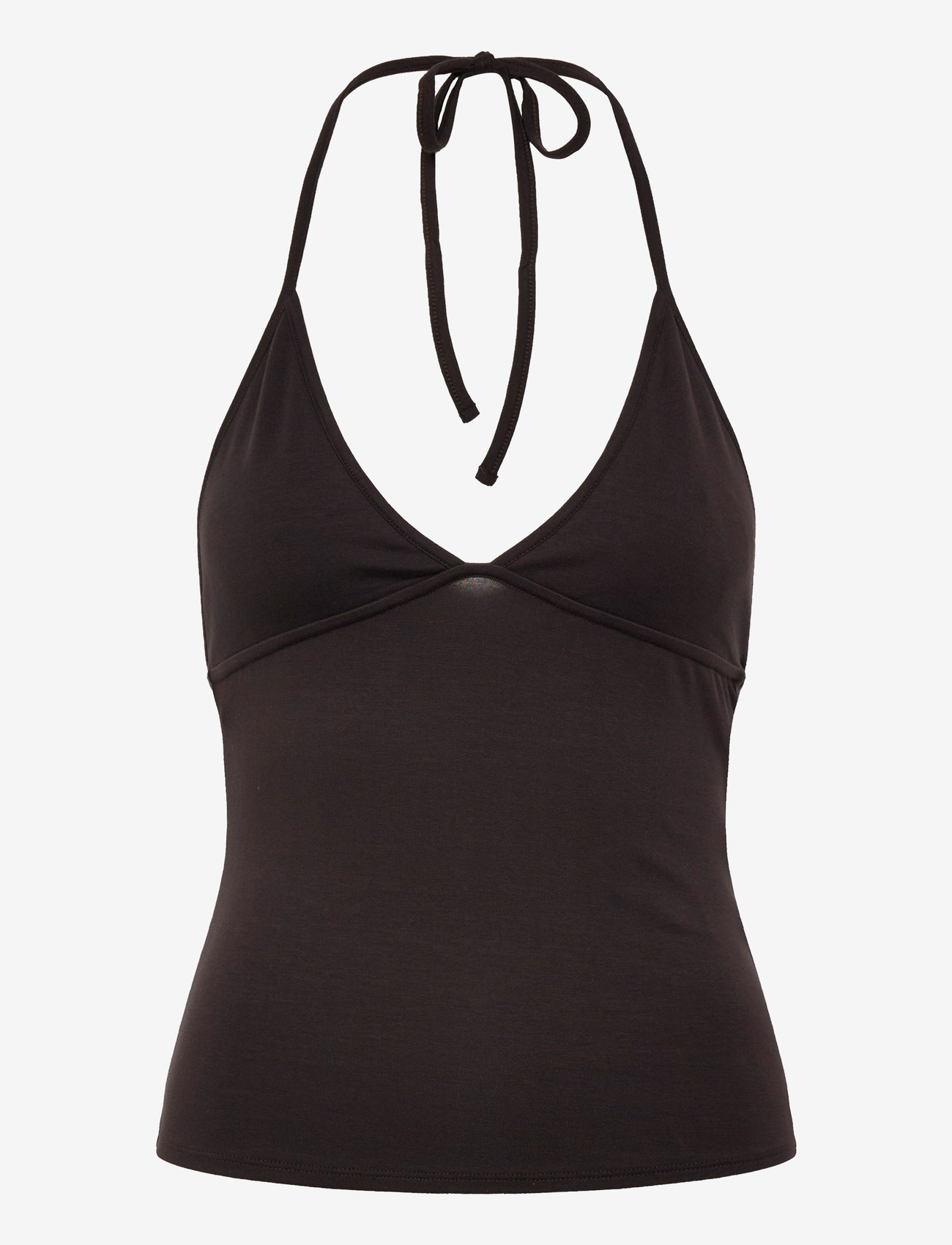 Weekday - Halter Neck Top - sleeveless tops - brown dark - 0