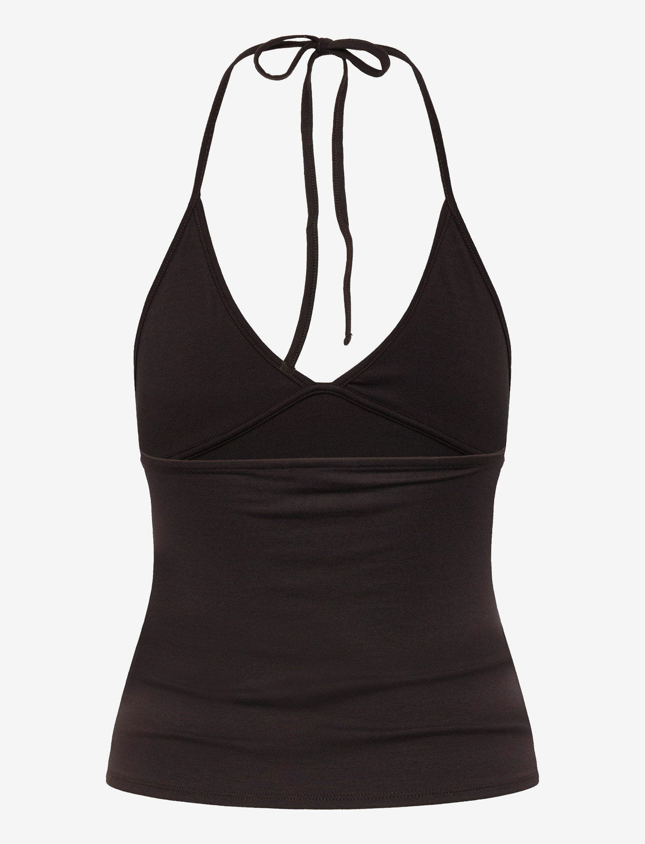 Weekday - Halter Neck Top - sleeveless tops - brown dark - 1