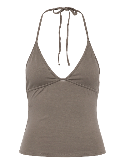 Weekday Halter Neck Top - Varrukateta topid - DARK MOLE / khaki/green