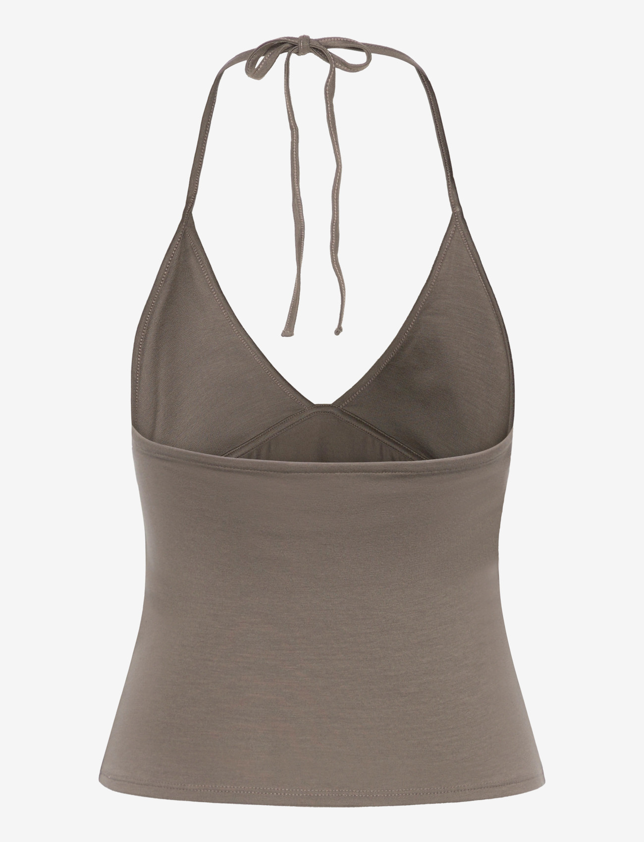 Weekday - Halter Neck Top - linnen - dark mole - 1