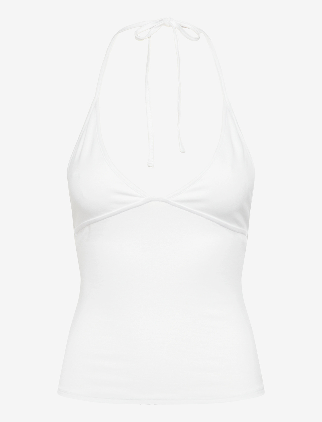 Weekday - Halter Neck Top - linnen - white - 0