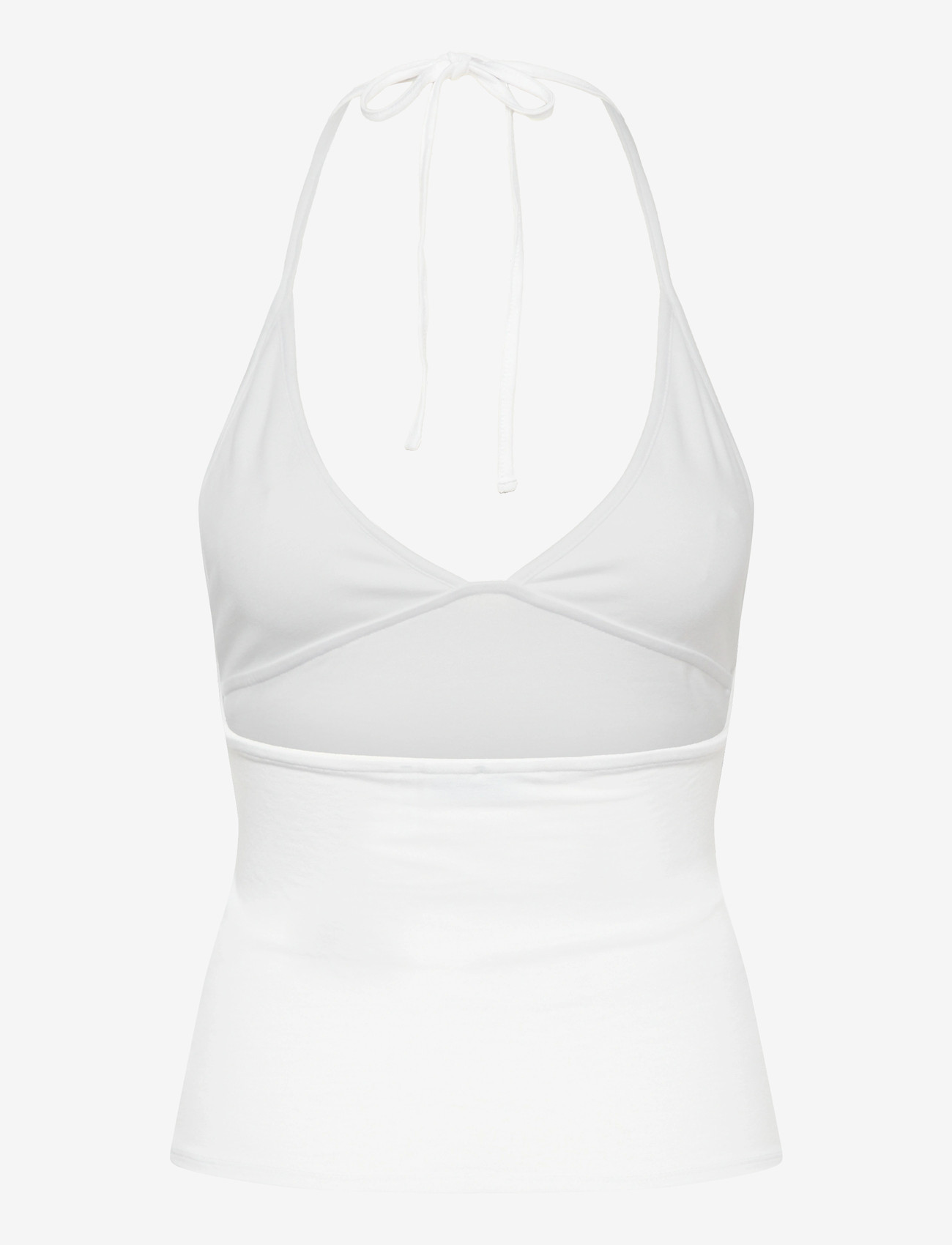 Weekday - Halter Neck Top - linnen - white - 1