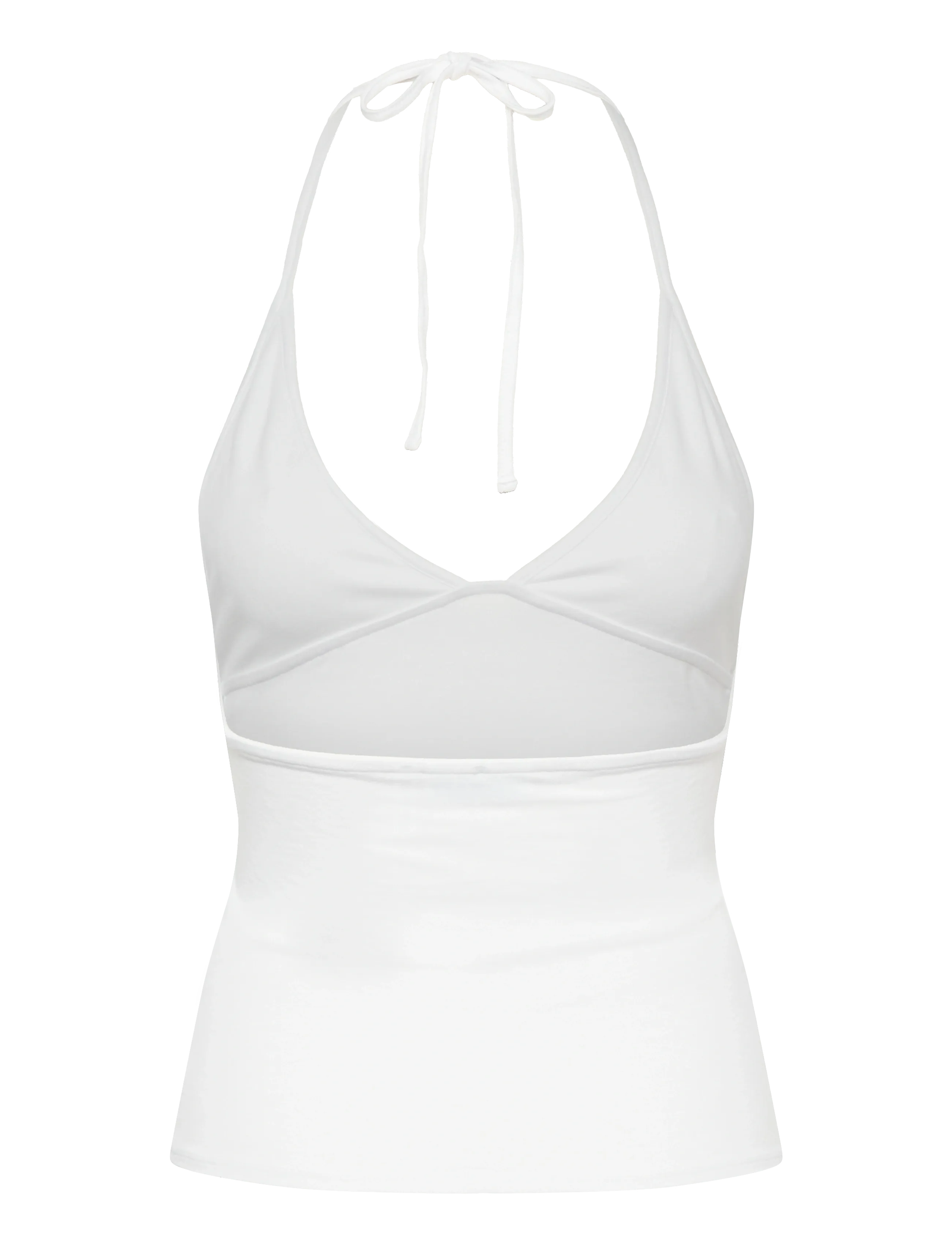 Weekday - Halter Neck Top - tanktops - white - 1