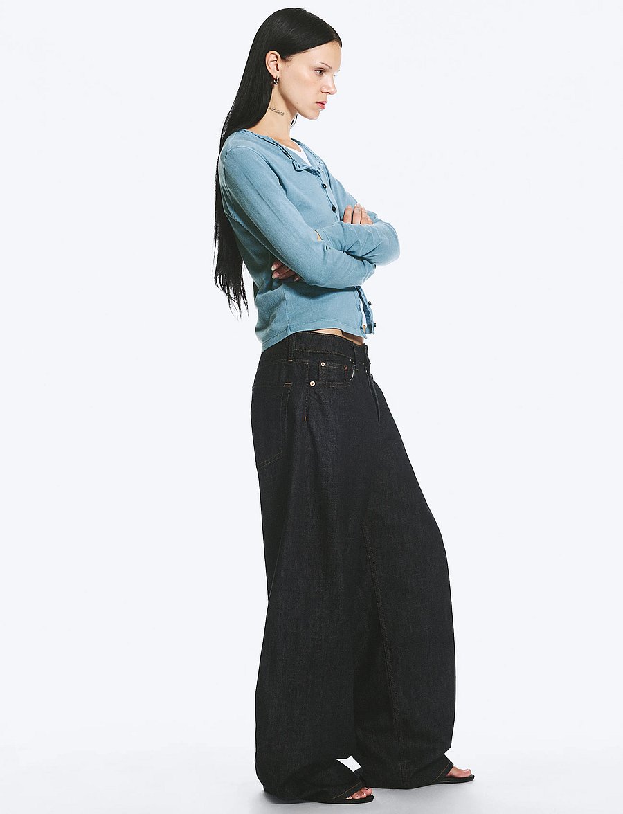 Weekday - Andromeda low rise loose baggy jeans - vida jeans - blue rinse - 4