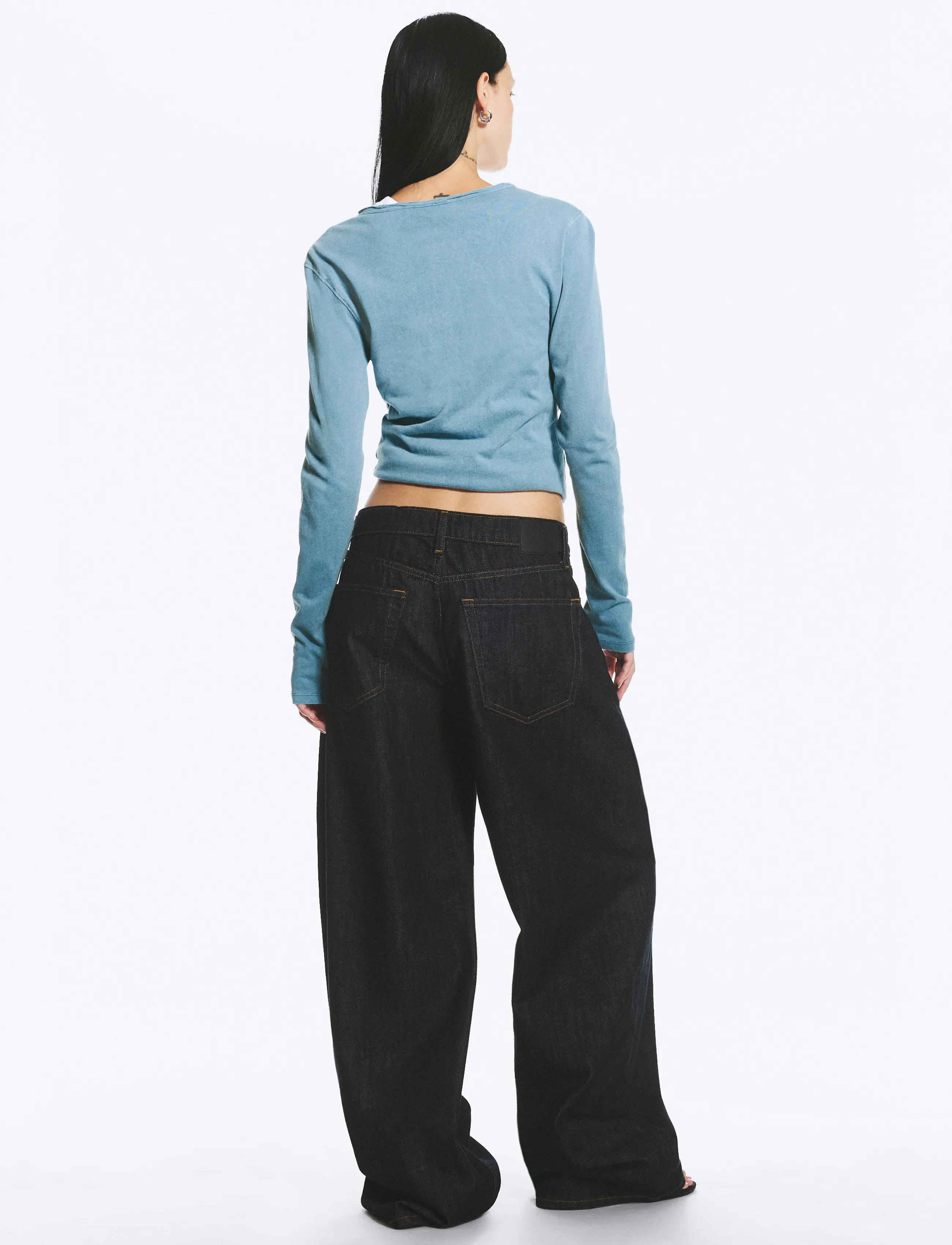 Weekday - Andromeda low rise loose baggy jeans - vida jeans - blue rinse - 5
