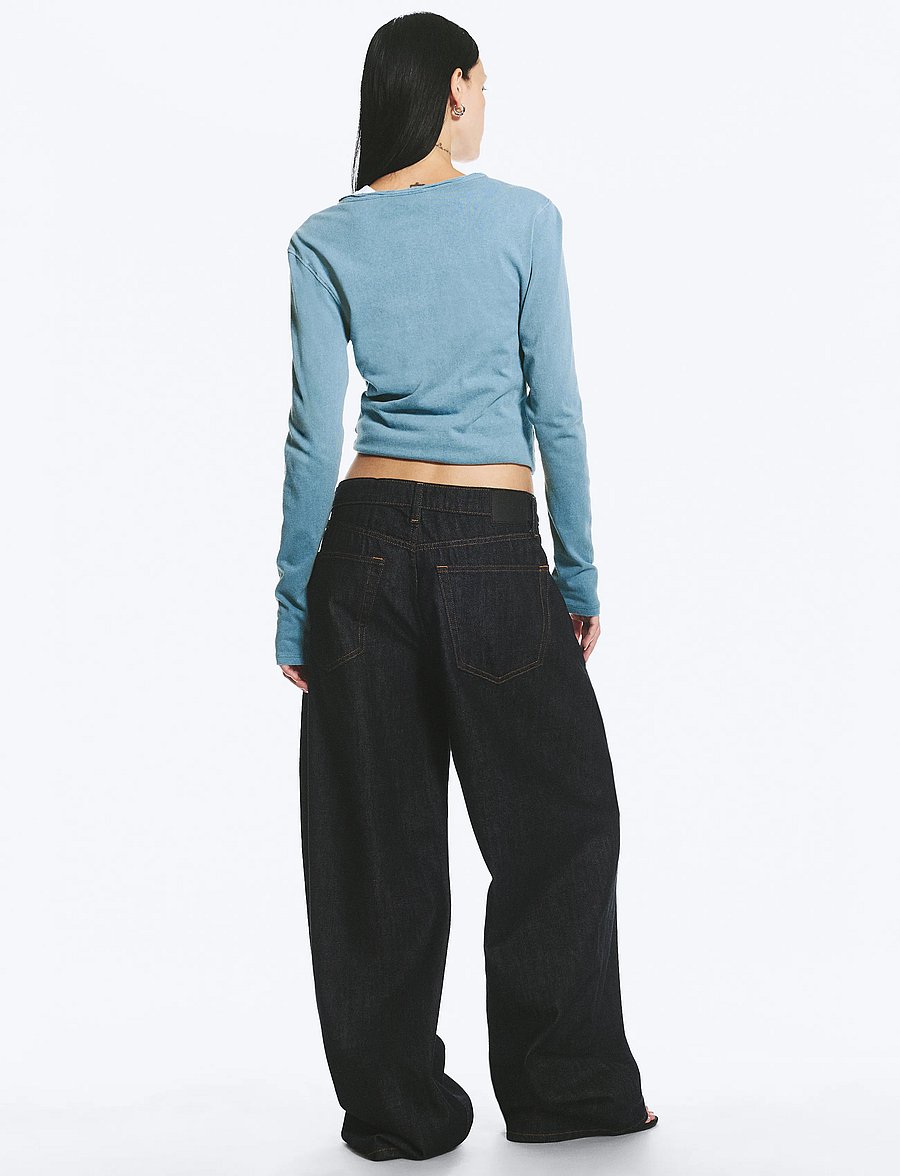Weekday - Andromeda low rise loose baggy jeans - vida jeans - blue rinse - 5