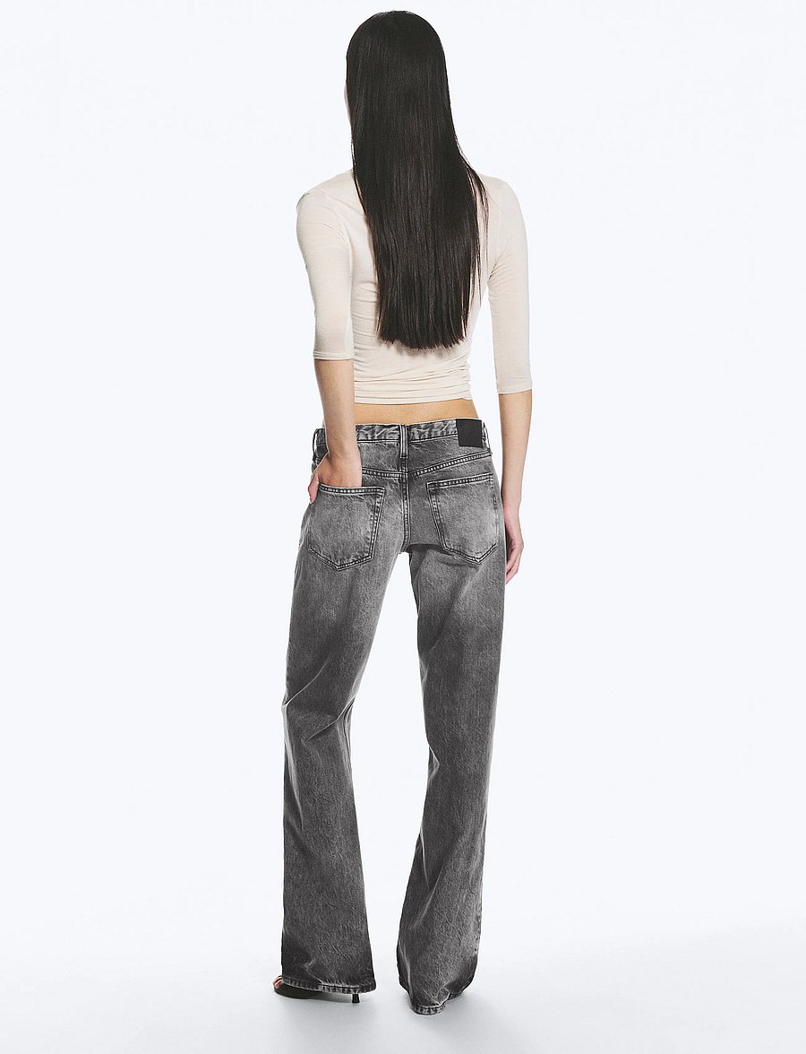 Weekday - Aura Low Rise Relaxed Bootcut Jeans - bootcut-jeans - alien black - 3