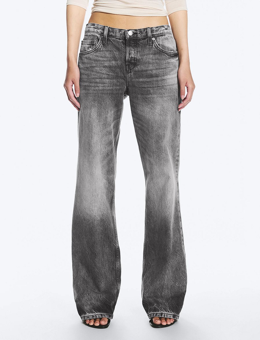 Weekday - Aura Low Rise Relaxed Bootcut Jeans - bootcut-jeans - alien black - 5