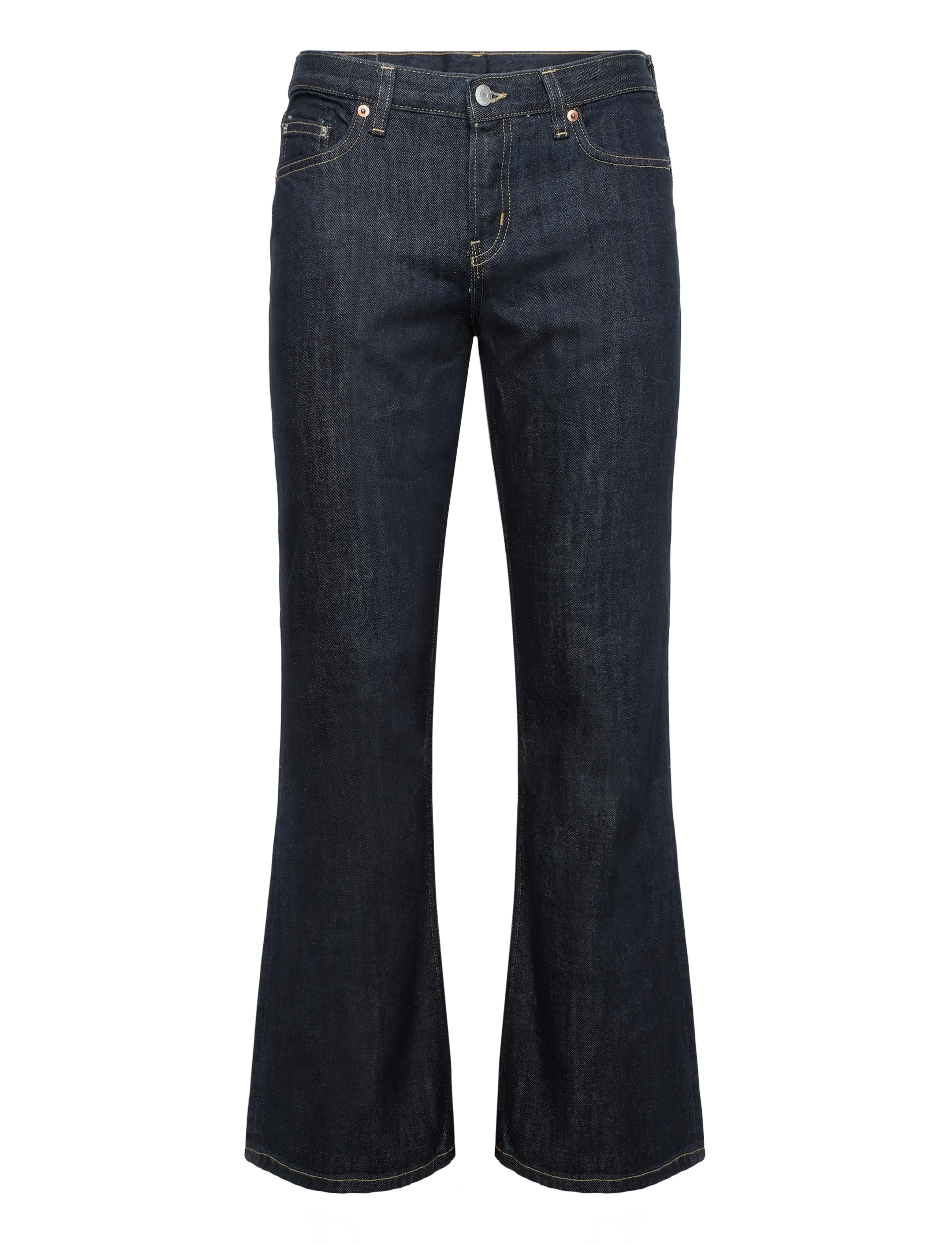 Weekday Aura Low Rise Relaxed Bootcut Jeans - Jeans - BLUE RINSE / navy