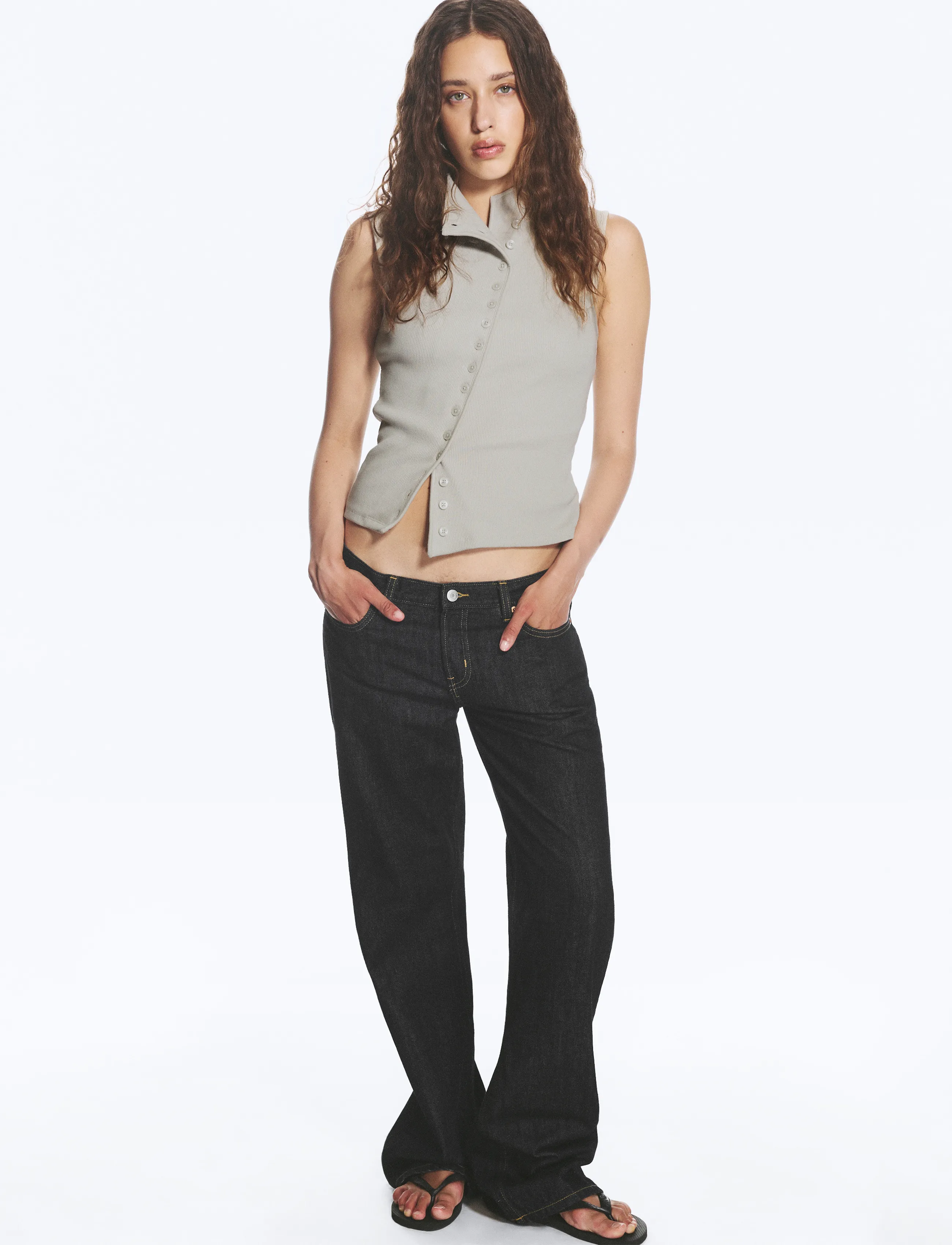 Weekday Aura Low Rise Relaxed Bootcut Jeans - Weekday - BLUE RINSE / navy