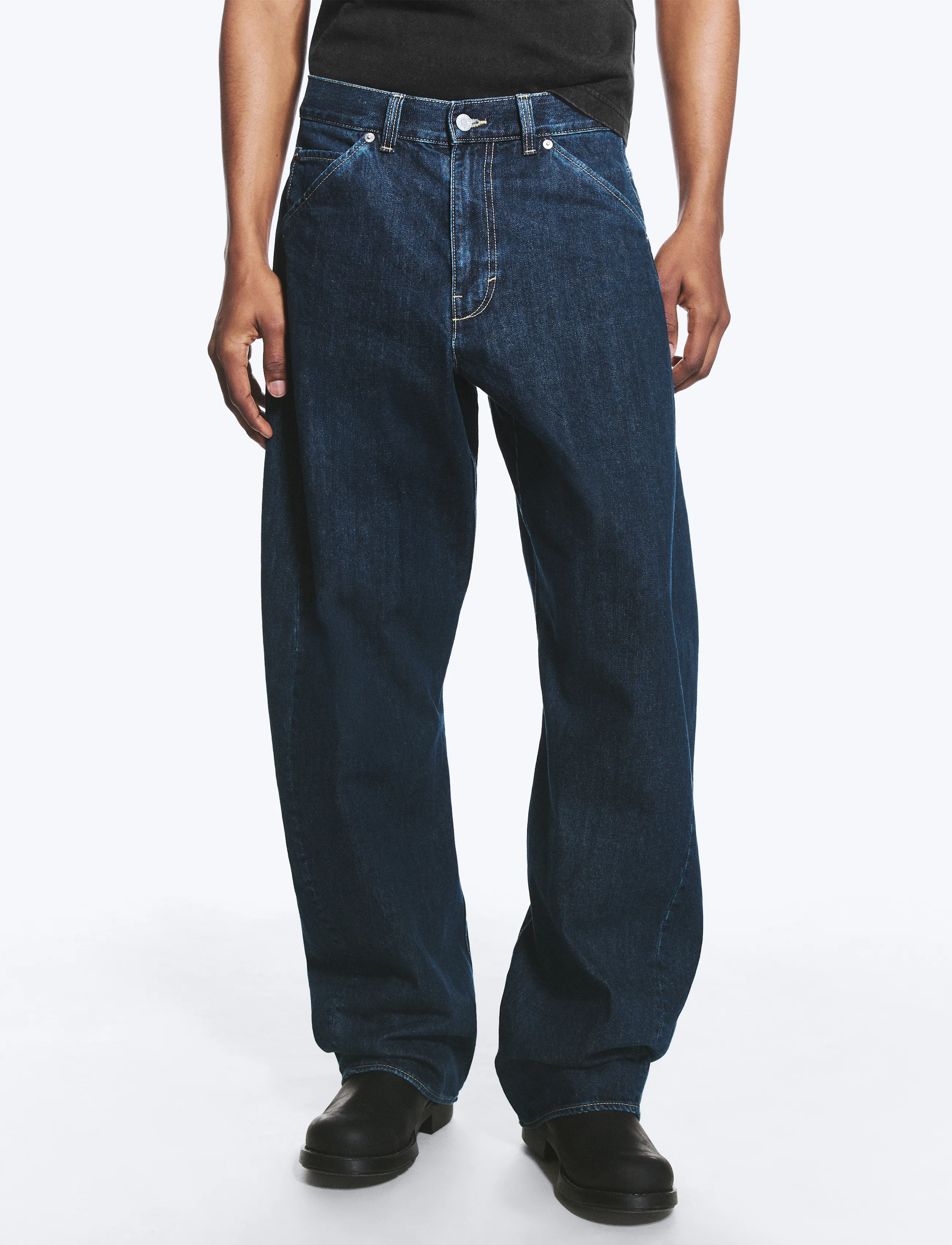 Weekday - Low rise loose skewed jeans - weite jeans - blue rinse - 5