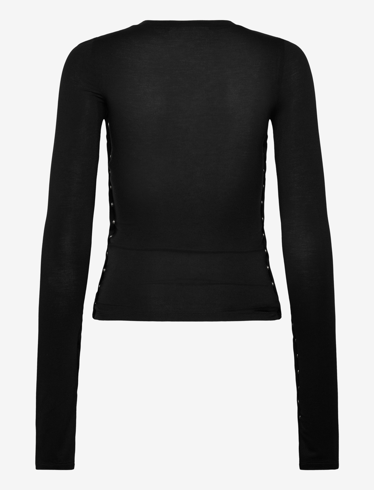 Weekday - Press Studs Long Sleeve - langærmede toppe - black - 1